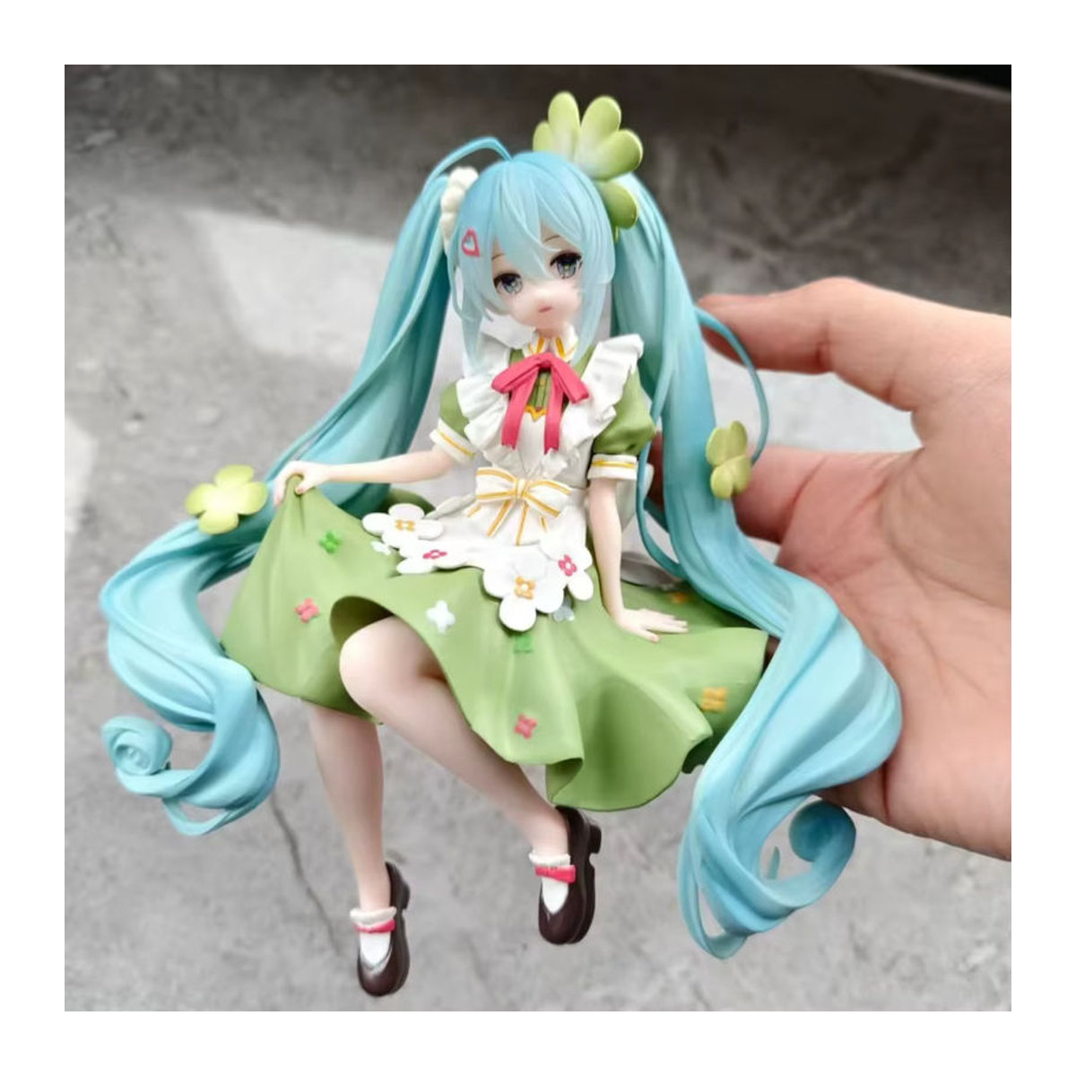 Bandai Anime Figur Hatsune Miku Country Glück Gras Fee als PVC Sammelmodell Ornament in mehrfarbigem Design - Bild 3