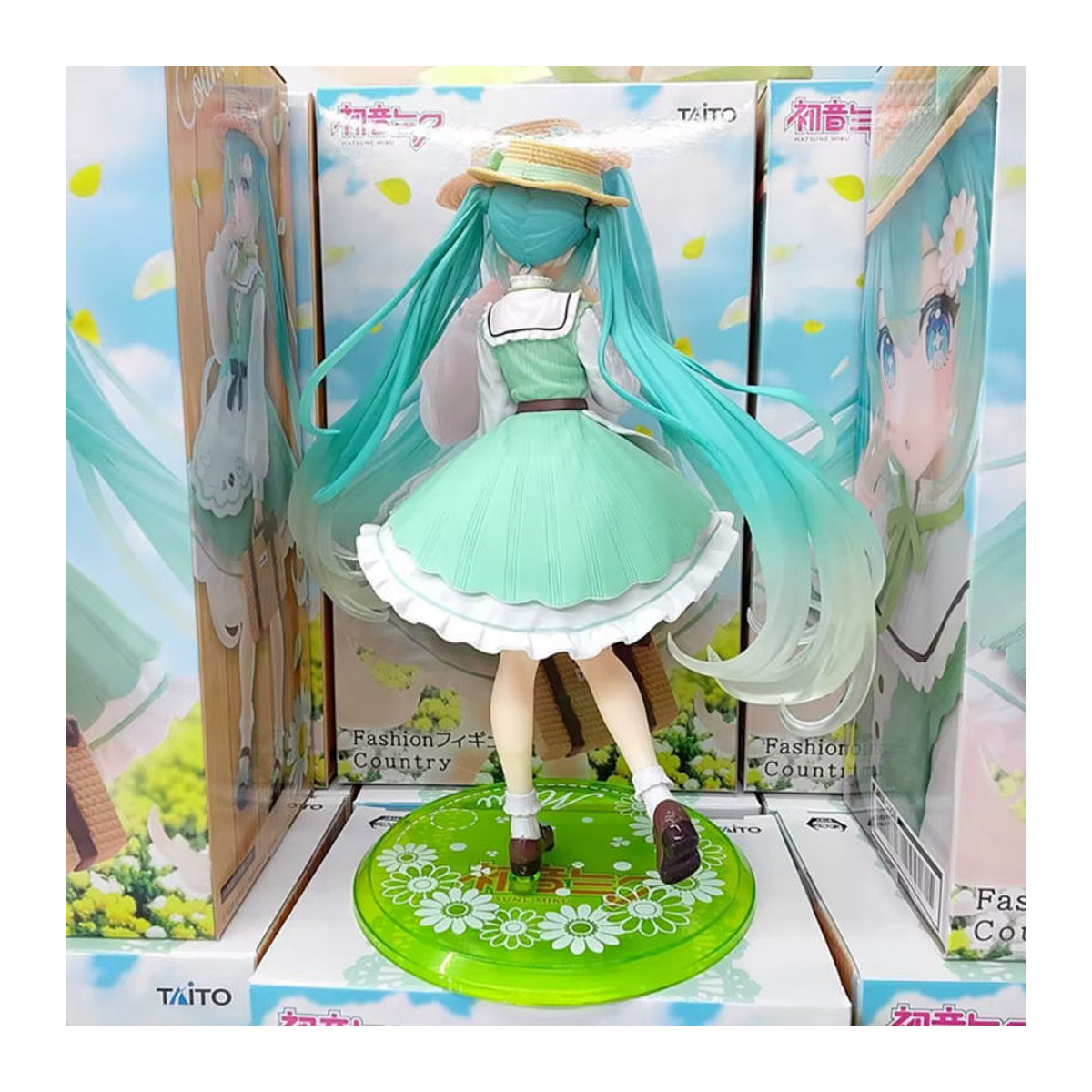 Bandai Anime Figur Hatsune Miku Country Glück Gras Fee als PVC Sammelmodell Ornament in mehrfarbigem Design - Bild 6