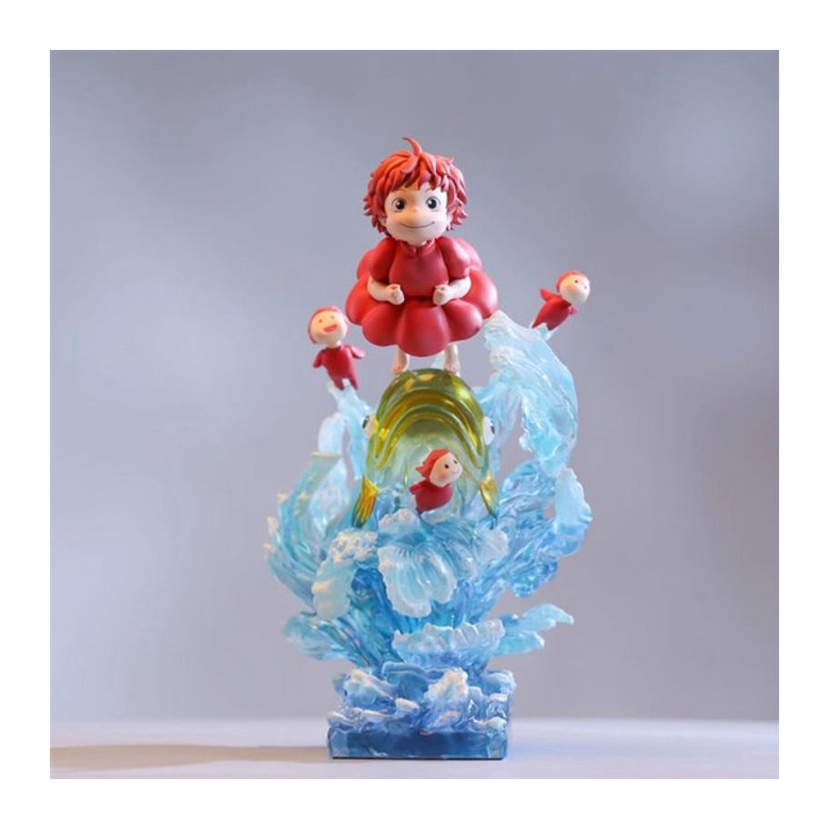 Bandai Anime Figur Hime On The Cliff Goldfisch Ponyo Statue aus Kunstharz, mehrfarbig, Höhe: 21 cm - Bild 1