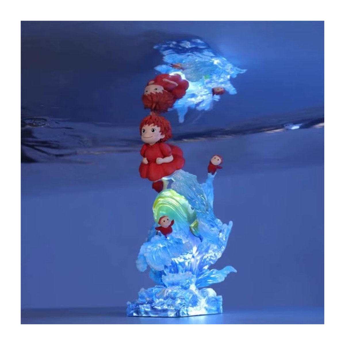 Bandai Anime Figur Hime On The Cliff Goldfisch Ponyo Statue aus Kunstharz, mehrfarbig, Höhe: 21 cm - Bild 2
