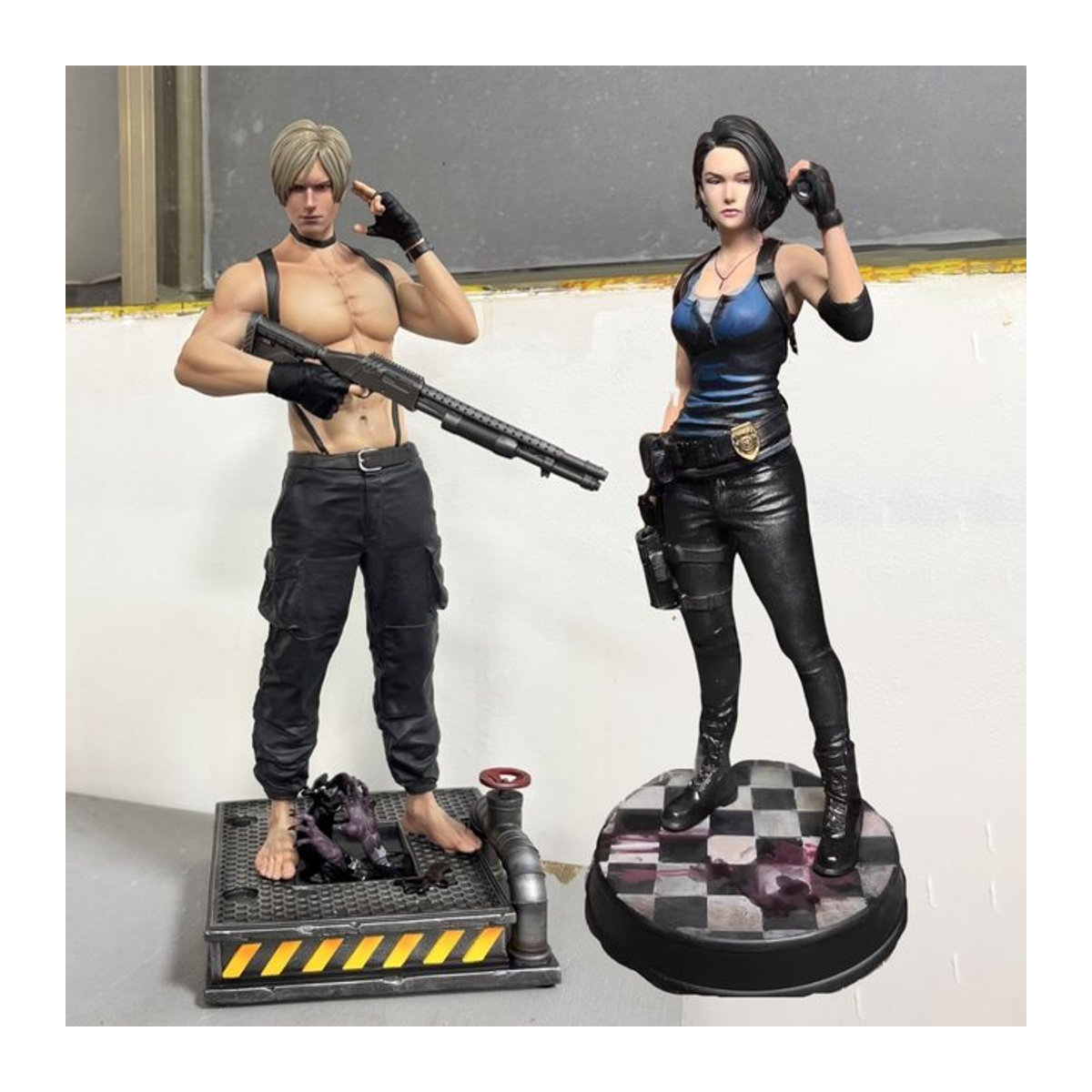 Bandai Anime Figur Jill Valentine und Leon S. Kennedy Sammlerstück aus Kunstharz, mehrfarbig - Bild 1