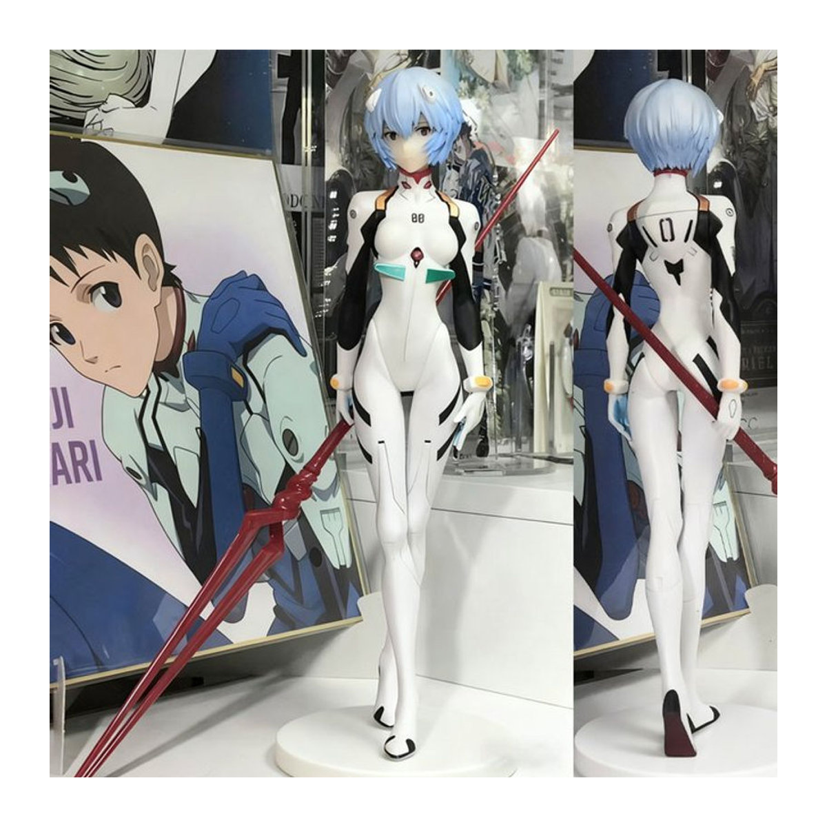 Bandai Anime Figur Neon Genesis Evangelion Ayanami Rei in Weiß, Höhe: 22 cm - Bild 1