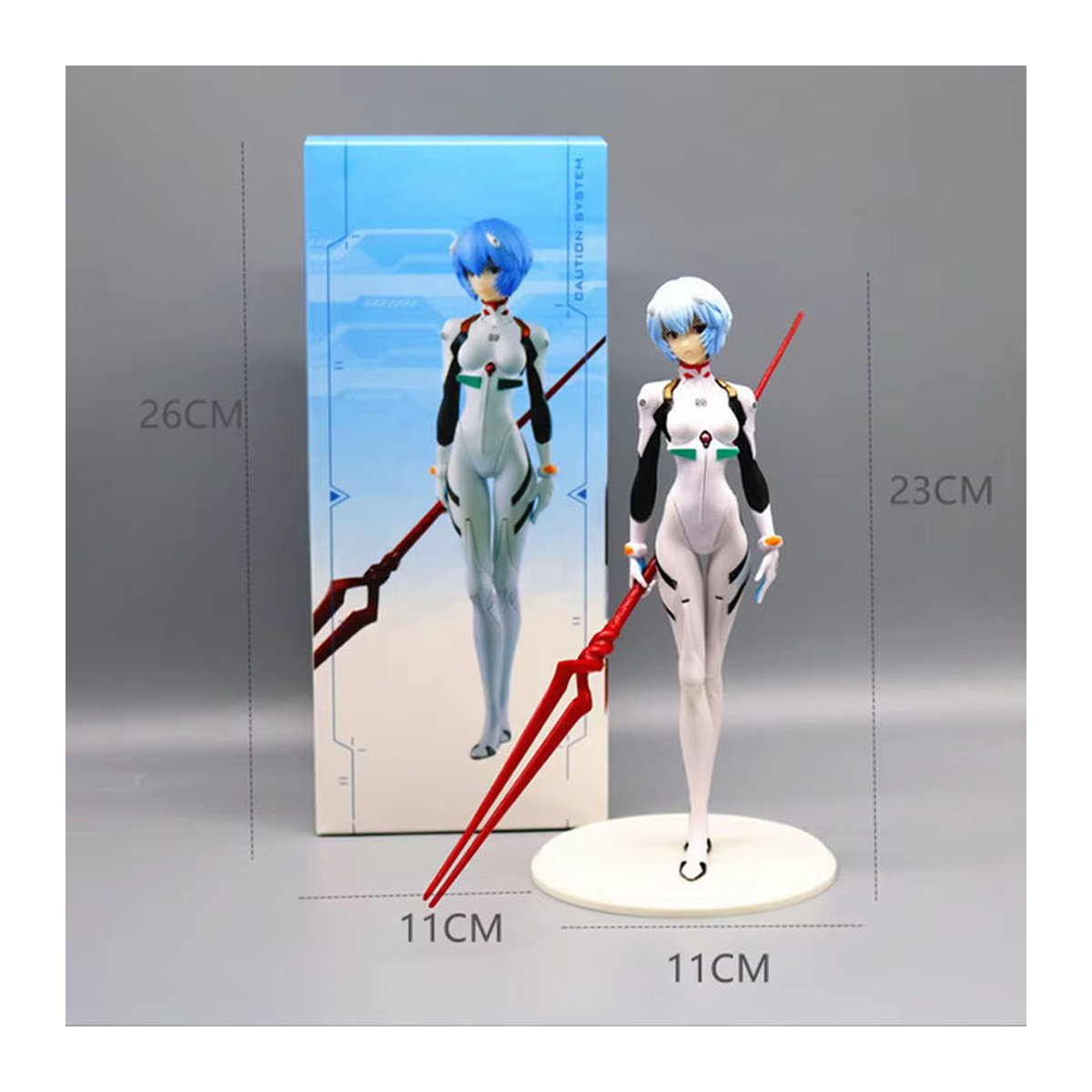 Bandai Anime Figur Neon Genesis Evangelion Ayanami Rei in Weiß, Höhe: 22 cm - Bild 5
