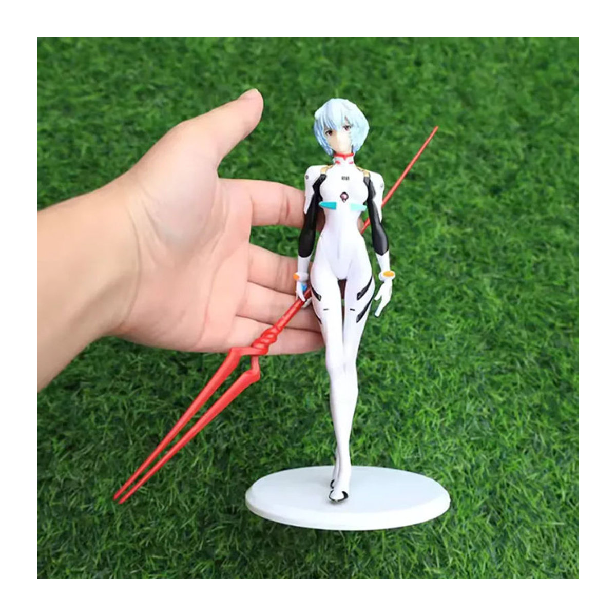 Bandai Anime Figur Rei Ayanami aus Neon Genesis Evangelion, weißes PVC-Modell, Höhe: 18 cm - Bild 4