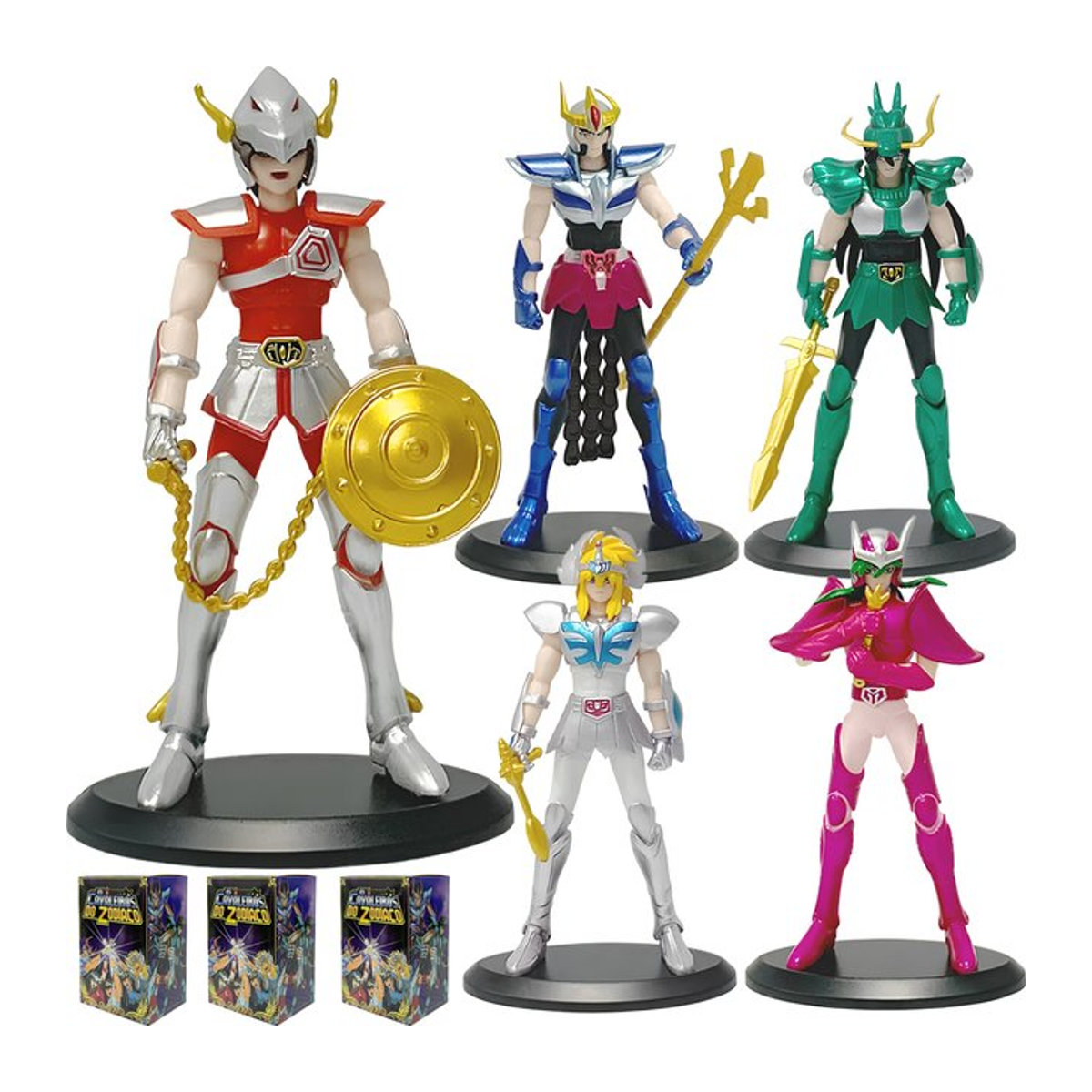 Bandai Anime Figur Rüstung Modell Phoenix Ikki Hyoga Seiya Shiryu aus Kunststoff, Höhe: 18 cm, mehrfarbig - Bild 1