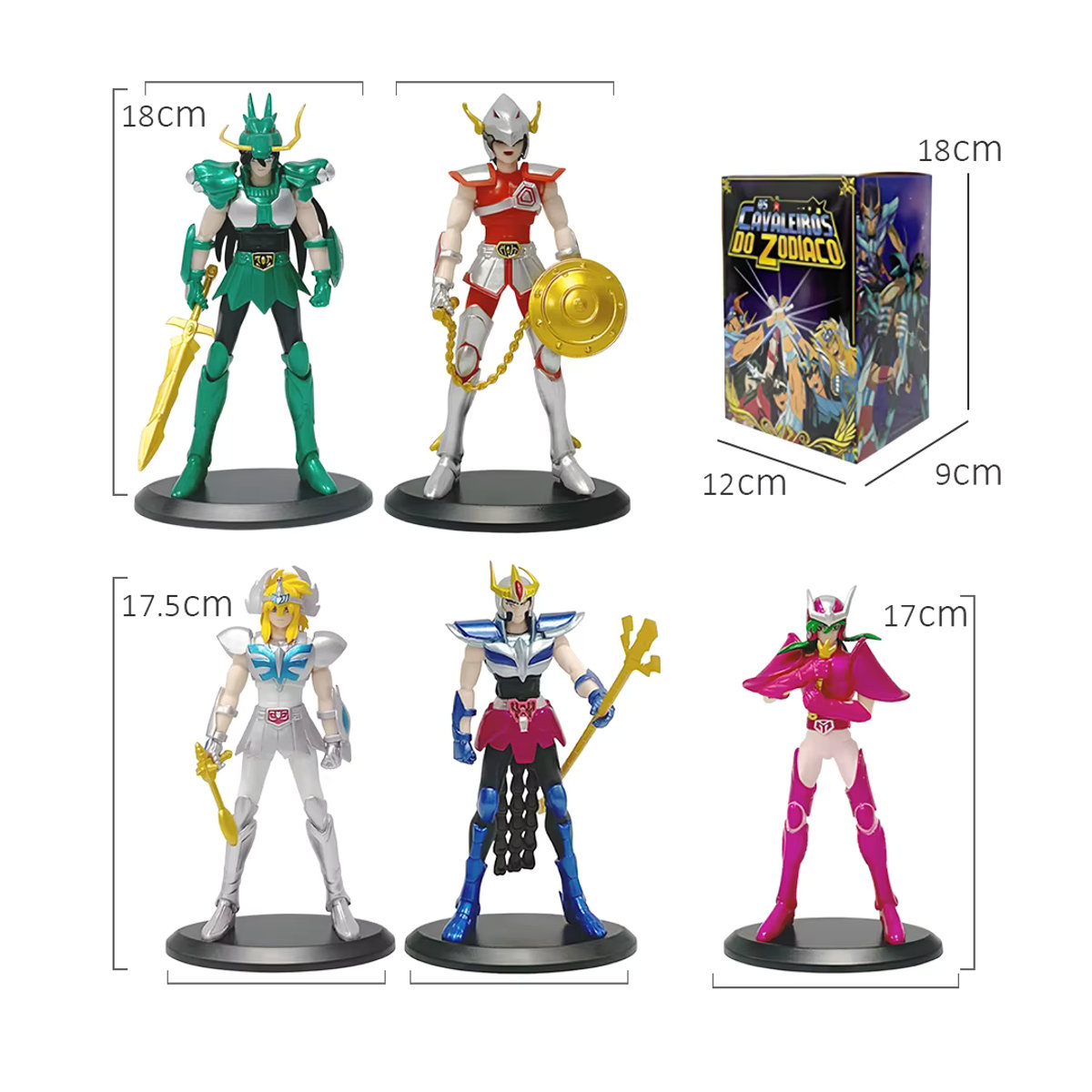 Bandai Anime Figur Rüstung Modell Phoenix Ikki Hyoga Seiya Shiryu aus Kunststoff, Höhe: 18 cm, mehrfarbig - Bild 5
