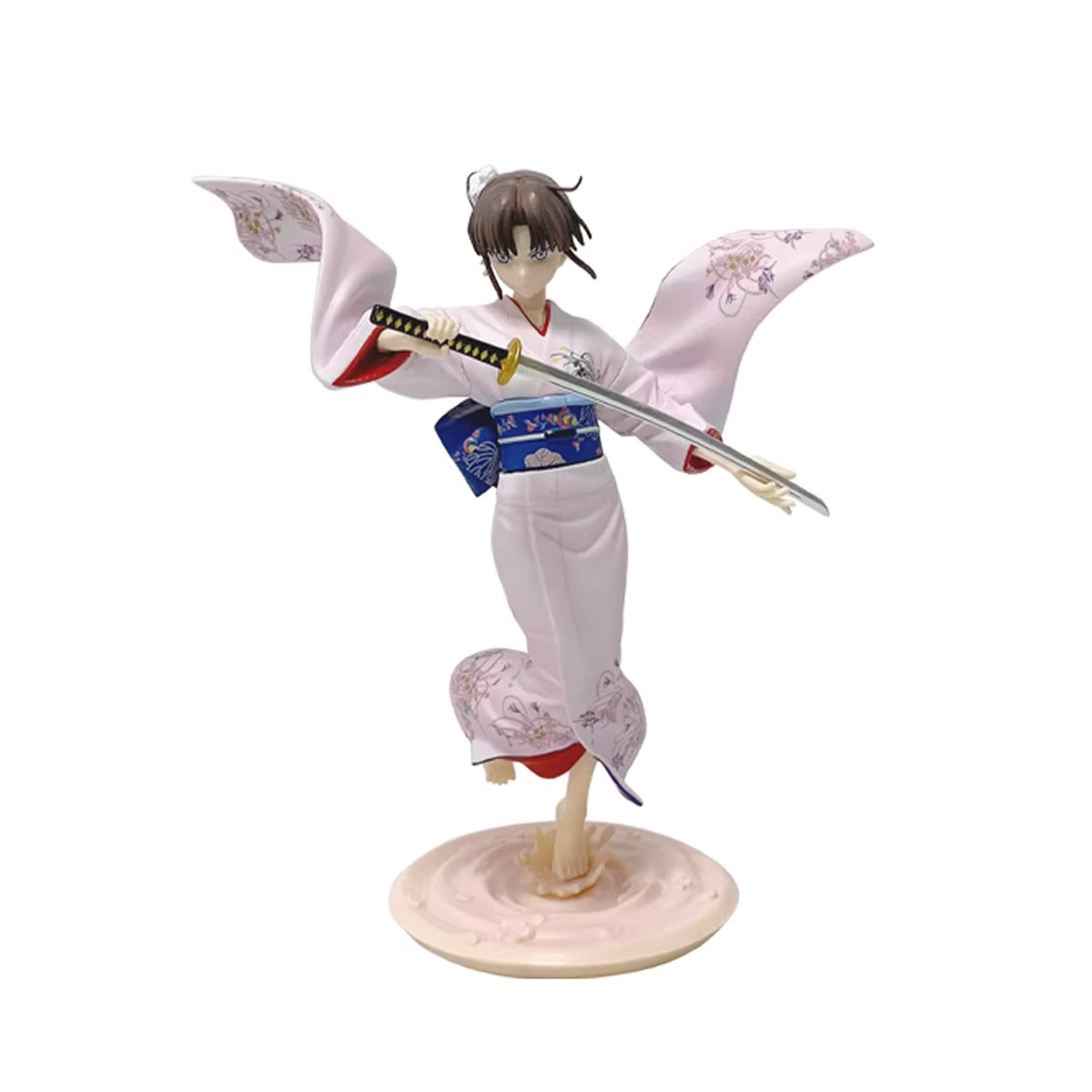 Bandai Anime Figur Ryougi Shiki aus Kara no Kyoukai in stehender Haltung mit Schwert, Farbe: Weiß, Höhe: 20 cm - Bild 1