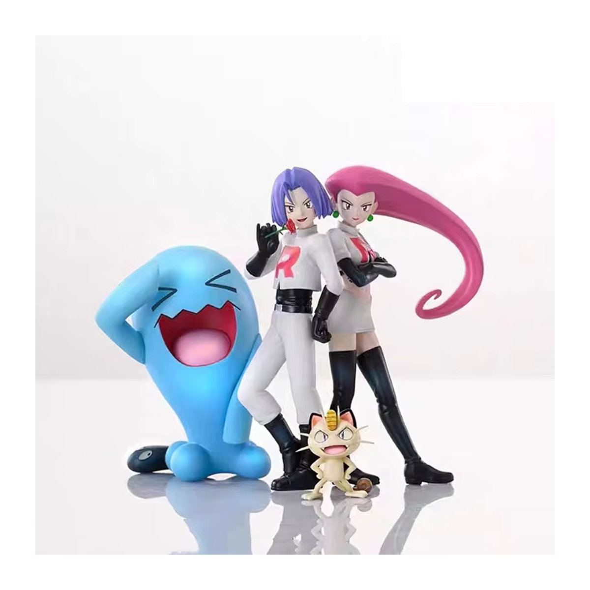 Bandai Anime Figur Team Rocket Mauzi mit Heißluftballon und Wobbuffet, mehrfarbige PVC Statue, Höhe: 40 cm - Bild 4