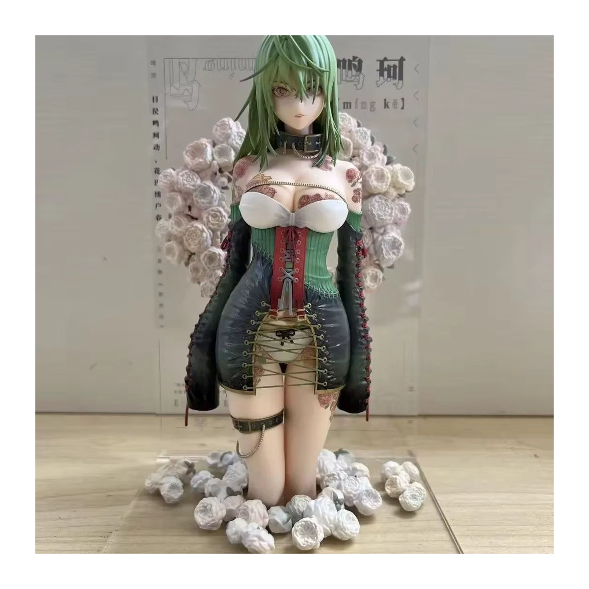 Bandai Anime Figur Weiße Rose Schönheit Mädchen als Modell Ornament aus Kunstharz in Weiß und Mehrfarbig - Bild 2