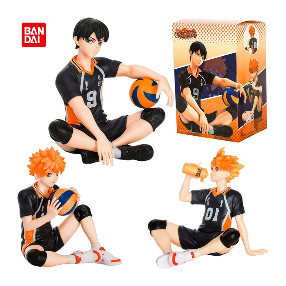 Bandai Anime Figuren Set Hinata und Tobio Kageyama aus Kunststoff, mehrfarbig - Bild 1