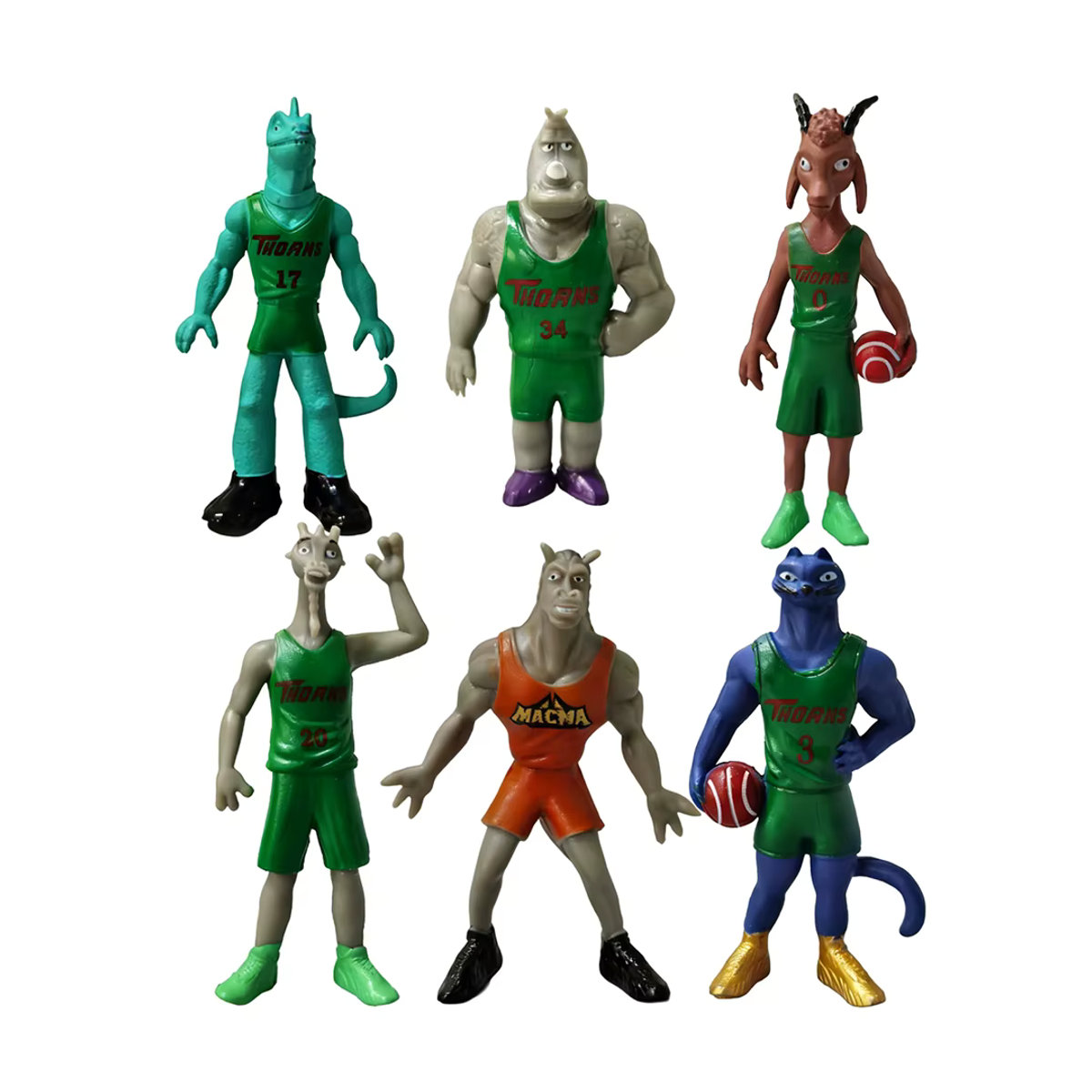 Bandai Anime Figuren Set Miracle Dream Team GOAT Cosplay Actionfiguren aus Kunststoff, mehrfarbig, 6 Stück - Bild 3
