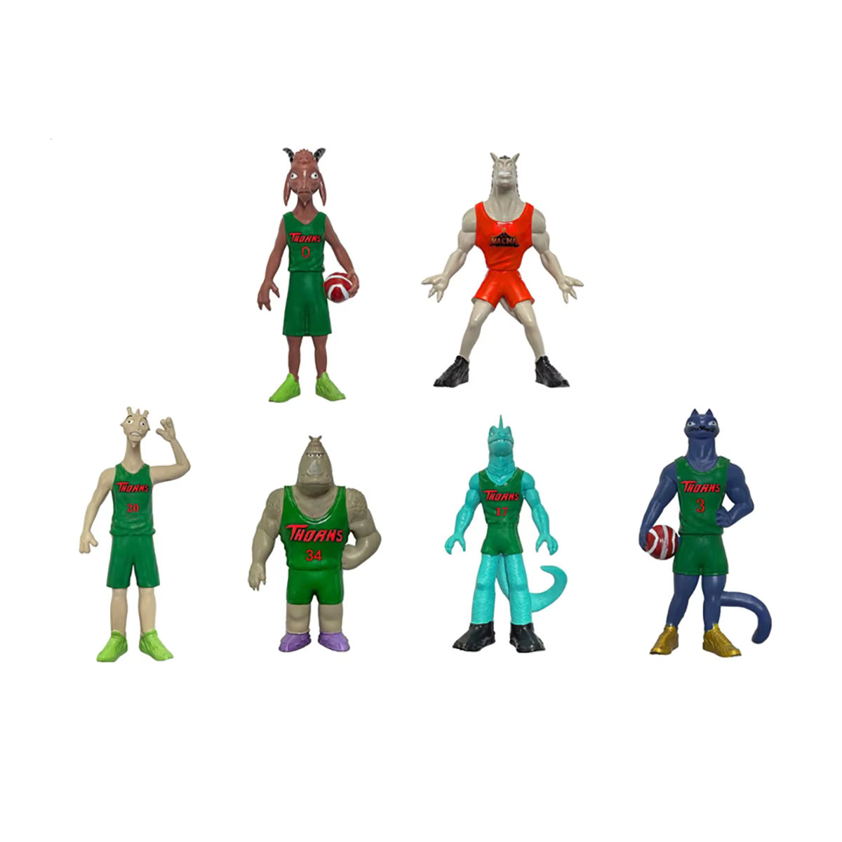 Bandai Anime Figuren Set Miracle Dream Team GOAT Cosplay Actionfiguren aus Kunststoff, mehrfarbig, 6 Stück - Bild 6