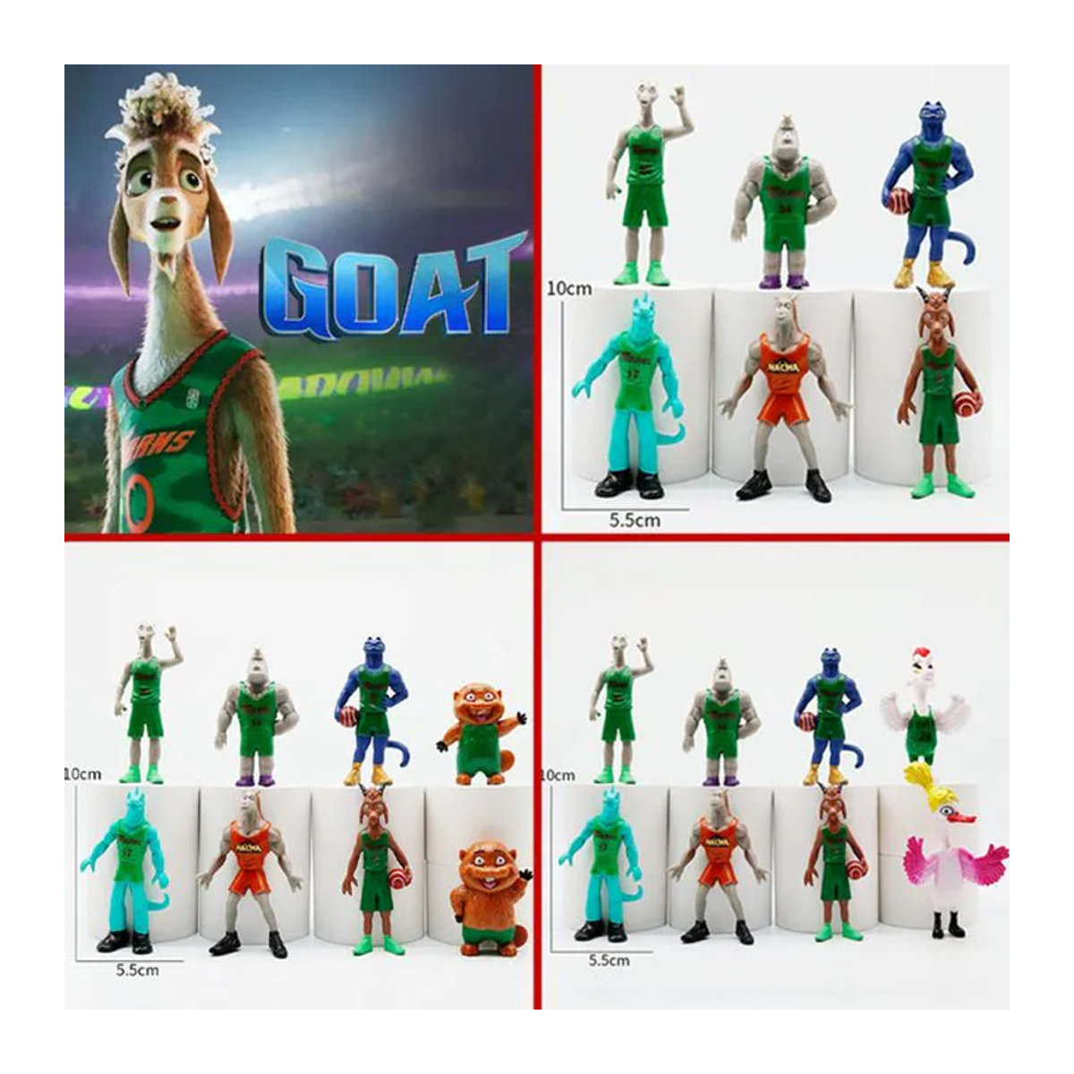 Bandai Anime Figuren Set Miracle Dream Team GOAT Cosplay Actionfiguren aus Kunststoff, mehrfarbig, 6 Stück - Bild 1