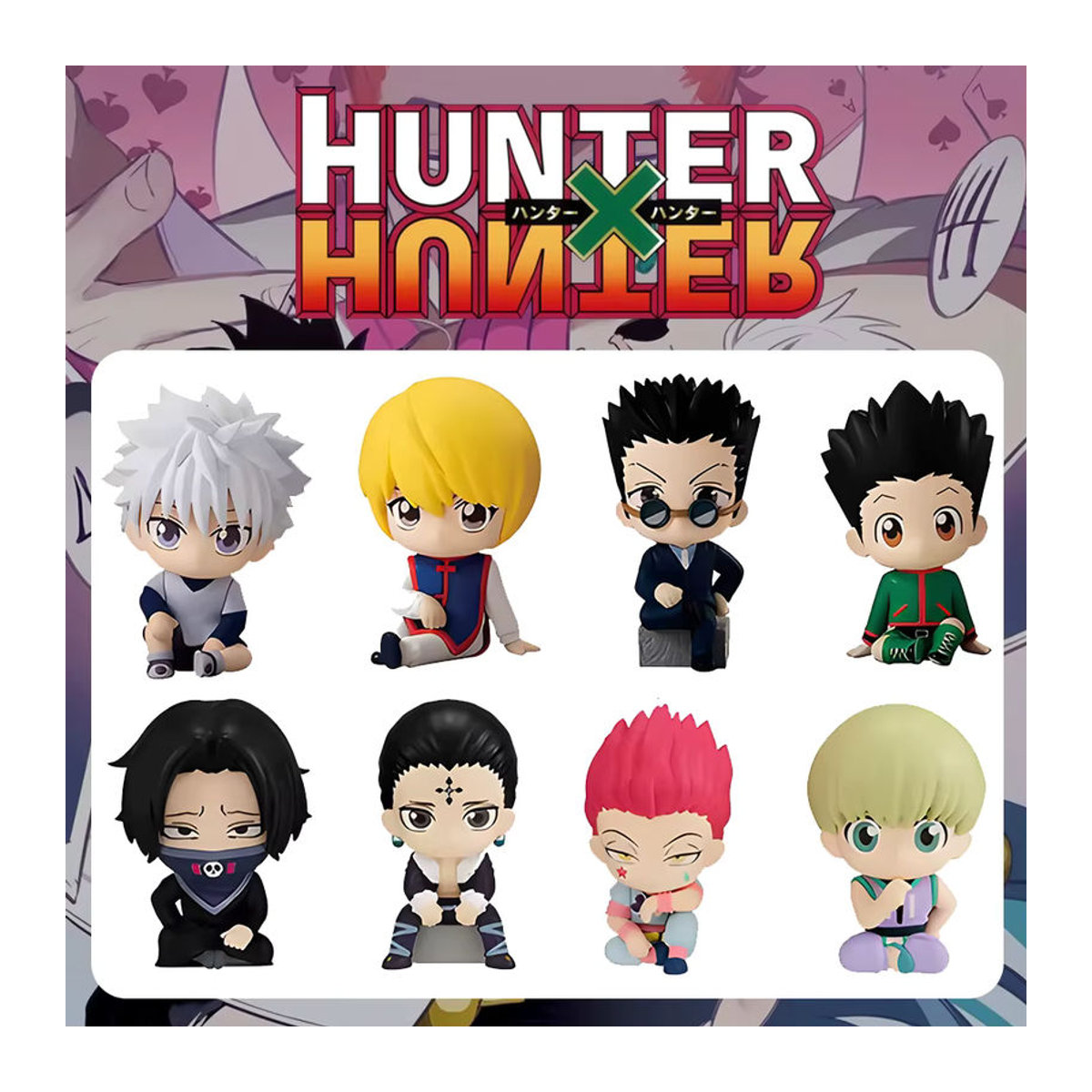 Bandai Anime Figuren Set mit Killua Zoldyck, Kurapika, Hisoka und Feitan als Mini Modell Puppen aus Kunststoff in Mehrfarbig - Bild 2
