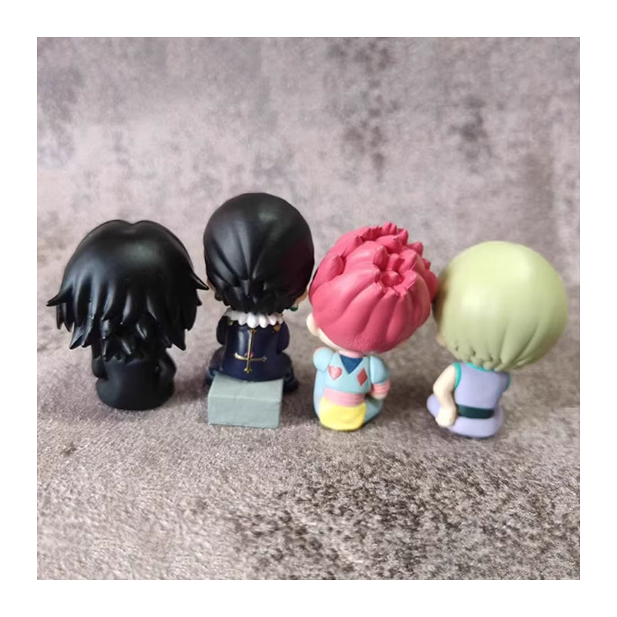 Bandai Anime Figuren Set mit Killua Zoldyck, Kurapika, Hisoka und Feitan als Mini Modell Puppen aus Kunststoff in Mehrfarbig - Bild 3
