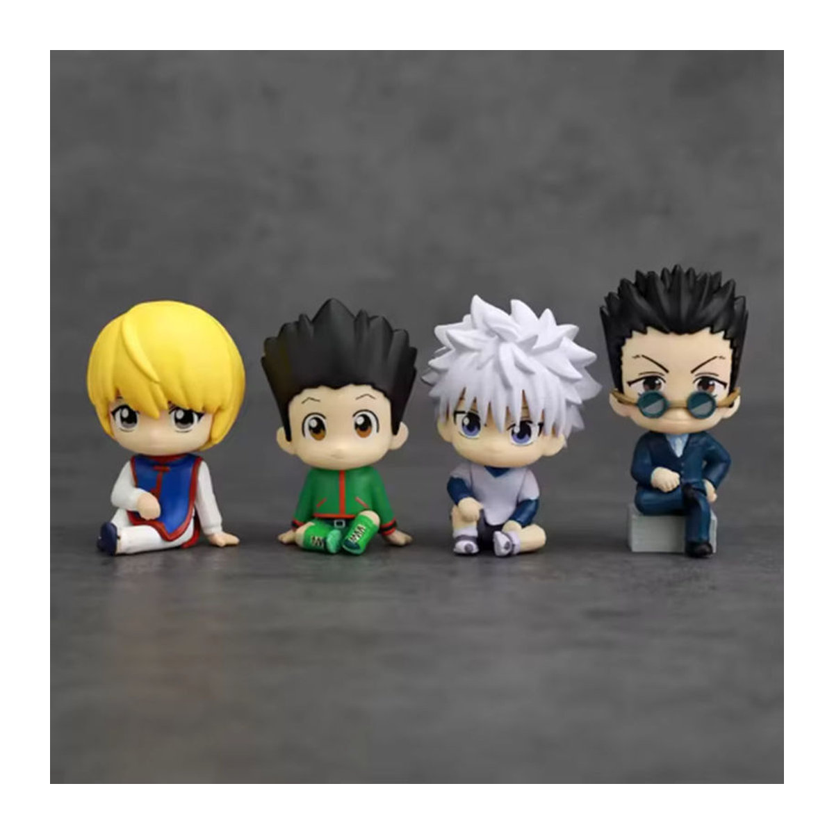 Bandai Anime Figuren Set mit Killua Zoldyck, Kurapika, Hisoka und Feitan als Mini Modell Puppen aus Kunststoff in Mehrfarbig - Bild 4