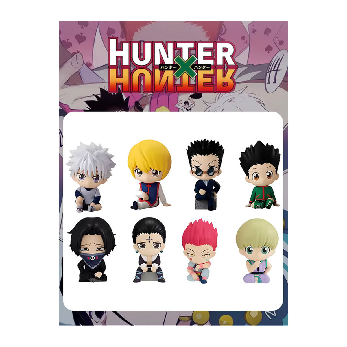 Bandai Anime Figuren Set mit Killua Zoldyck, Kurapika, Hisoka und Feitan als Mini Modell Puppen aus Kunststoff in Mehrfarbig - Bild 6