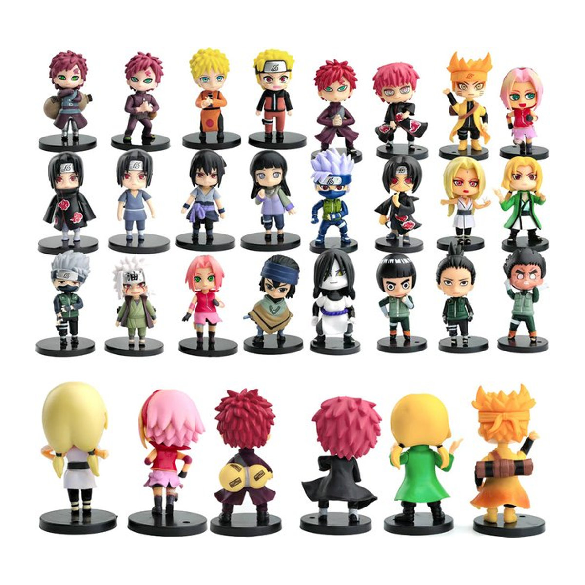Bandai Anime Figuren Set Naruto Shippuden 12er Pack Q Version aus Kunststoff, mehrfarbig - Bild 1
