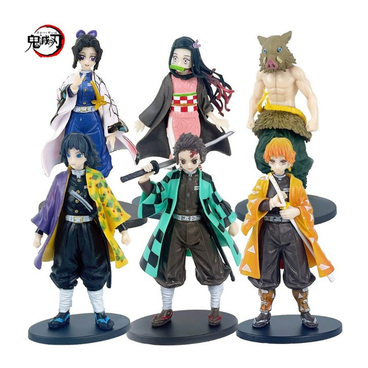 Bandai Anime Figurenset mit Kyojuro, Tanjiro, Nezuko, Zenitsu und Giyu in Mehrfarbig - Bild 1