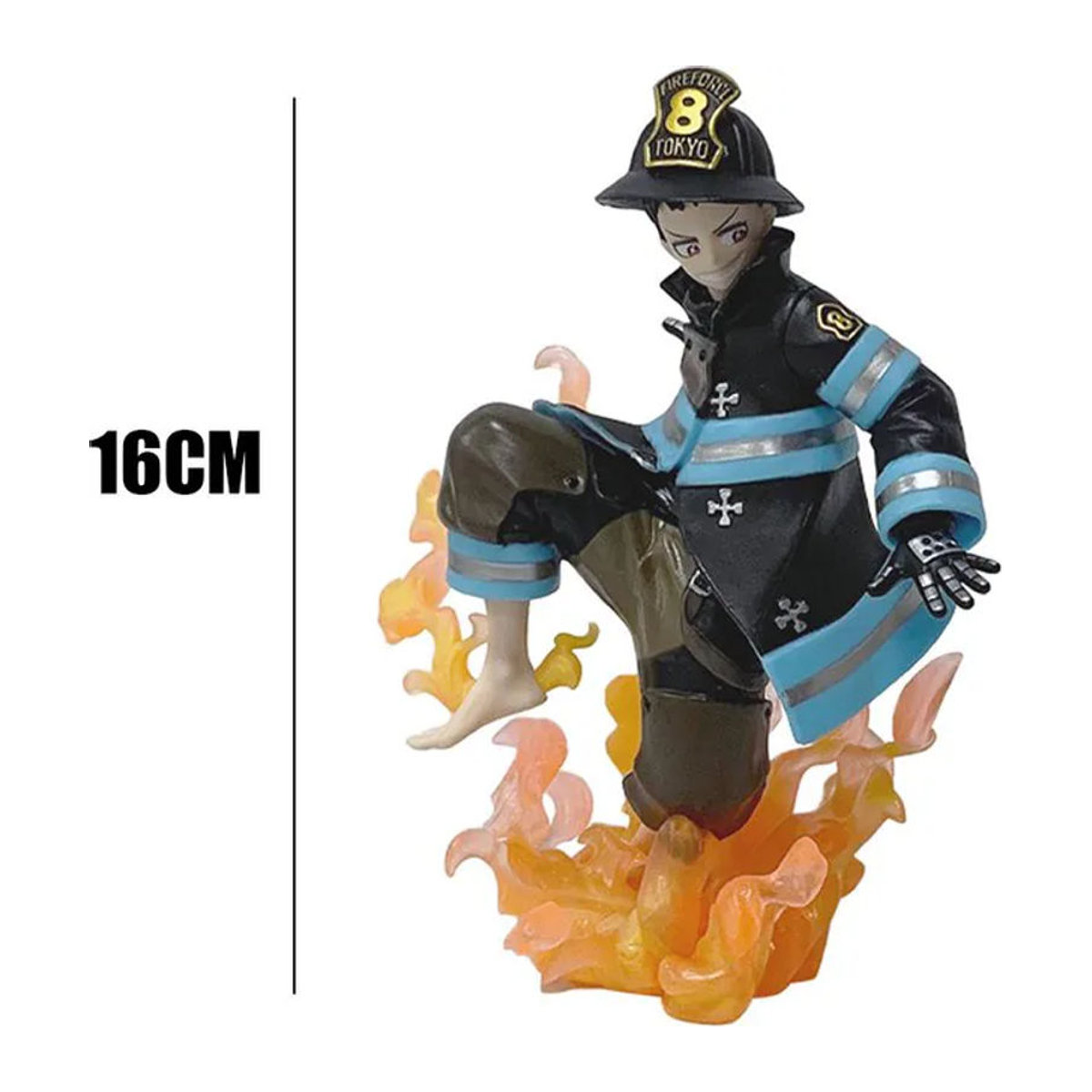 Bandai Anime Fire Force Shinra Kusakabe Figur aus Kunststoff, mehrfarbige Sammlerfigur für die Dekoration - Bild 1