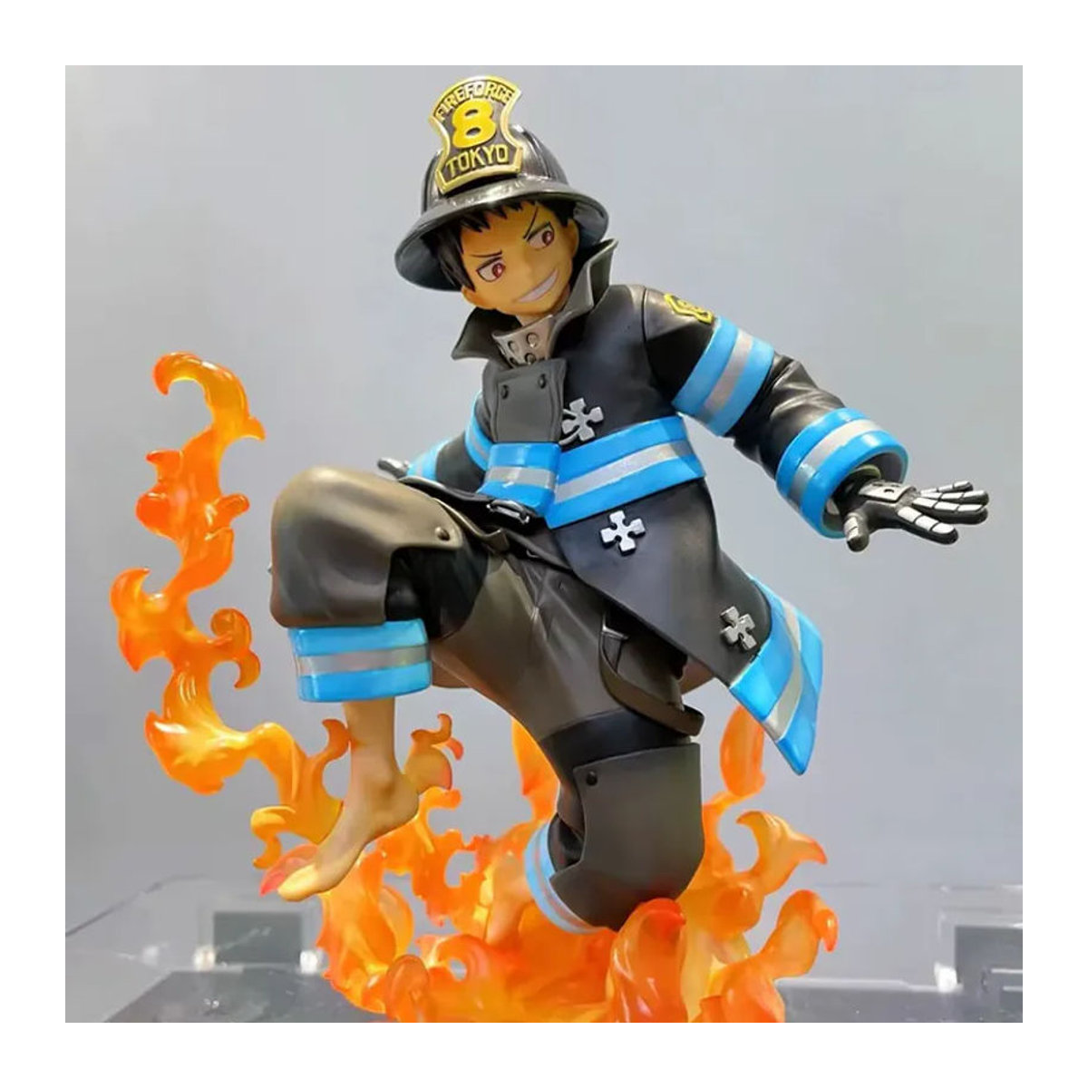 Bandai Anime Fire Force Shinra Kusakabe Figur aus Kunststoff, mehrfarbige Sammlerfigur für die Dekoration - Bild 5