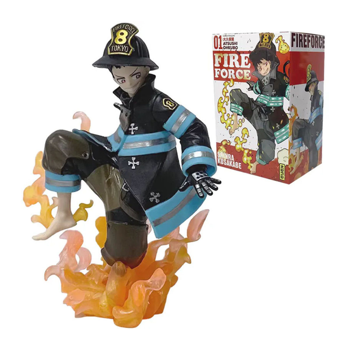 Bandai Anime Fire Force Shinra Kusakabe Figur aus Kunststoff, mehrfarbige Sammlerfigur für die Dekoration - Bild 6