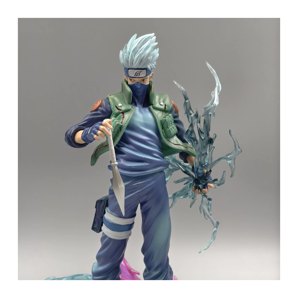 Bandai Anime Hatake Kakashi Actionfigur aus PVC, mehrfarbiges Sammlerstück als Desktop-Ornament, Höhe: 24 cm - Bild 4