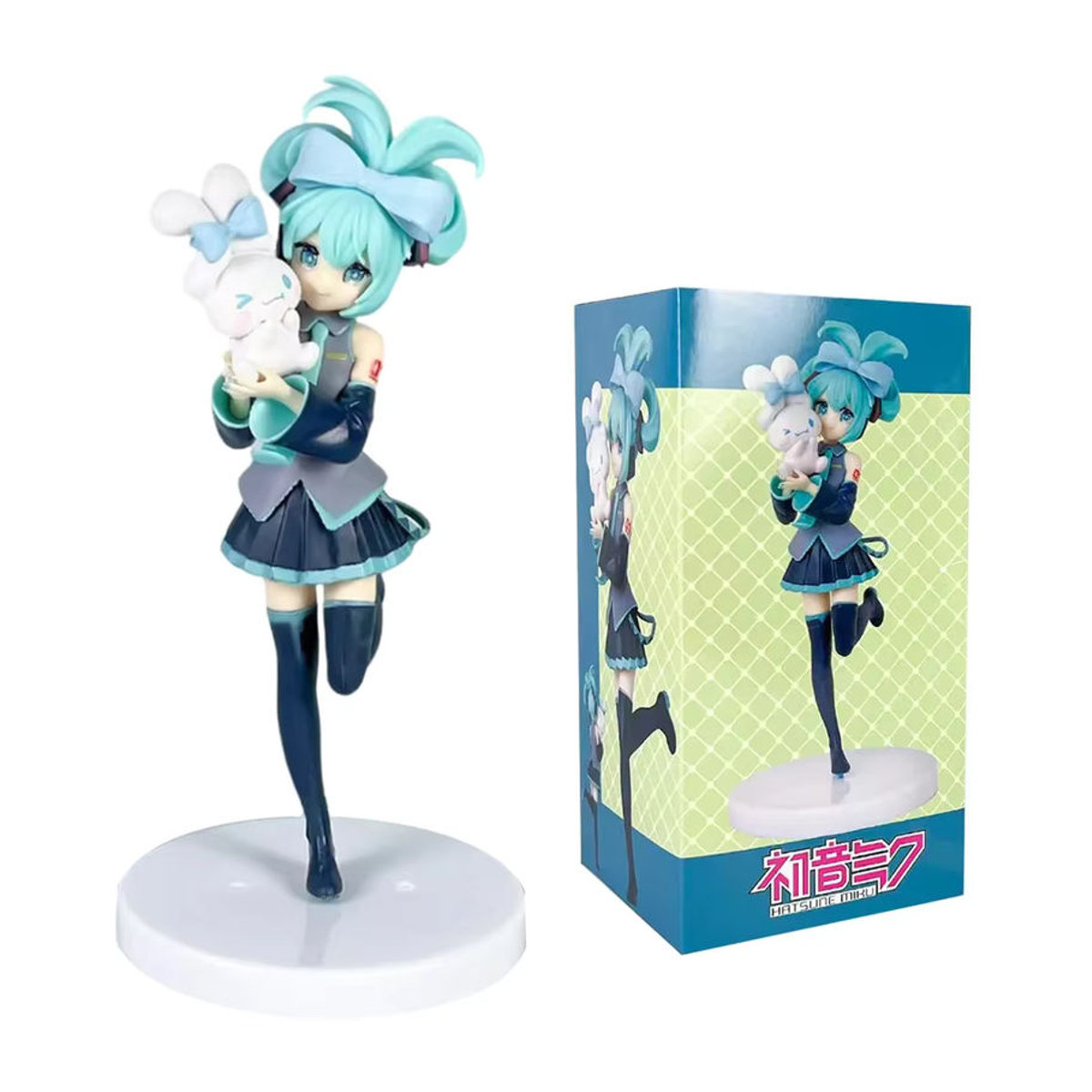 Bandai Anime Hatsune Miku X Cinnamoroll Figur aus Kunststoff, mehrfarbig, als Dekoration oder Auto-Ornament - Bild 3
