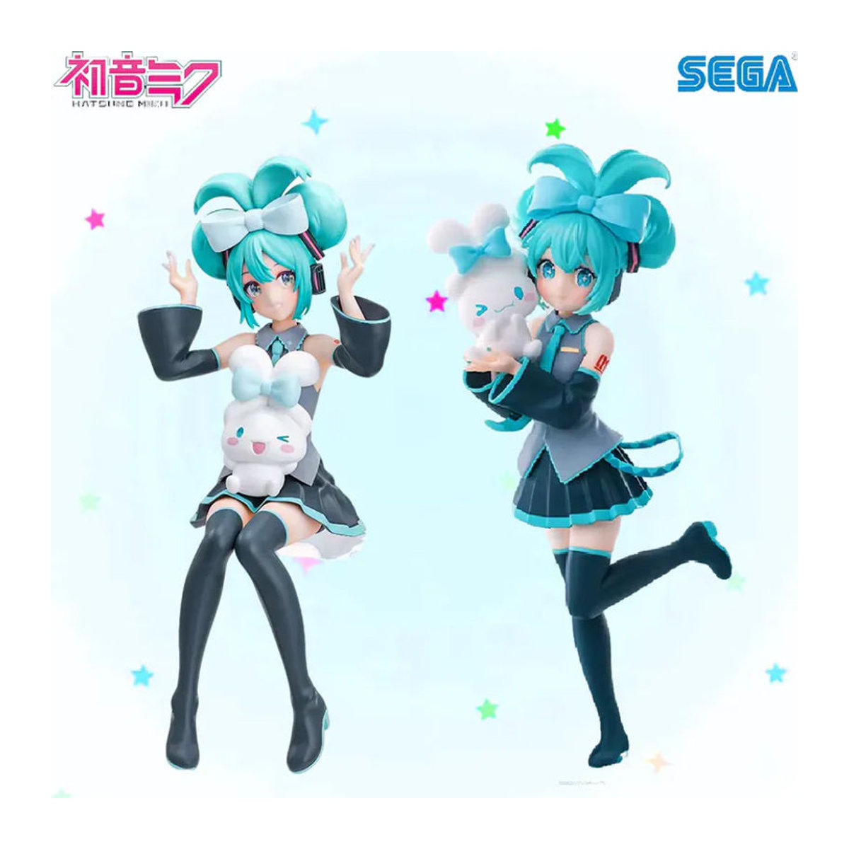 Bandai Anime Hatsune Miku X Cinnamoroll Figur aus Kunststoff, mehrfarbig, stehendes PVC-Modell als Dekoration - Bild 2