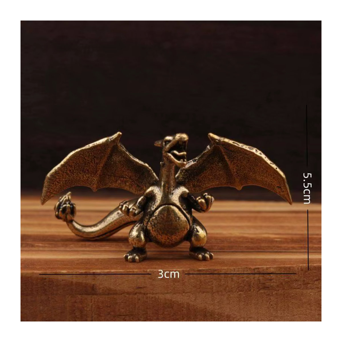 Bandai Anime Messing Ornament Glurak und Blastoise in Gold - Bild 2