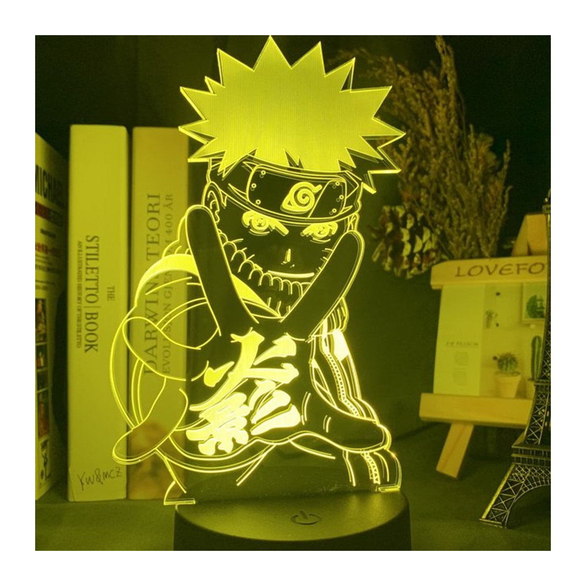 Bandai Anime Naruto LED-Nachtlicht 3D Dekolampe mit 16 Farben für Kinderzimmer - Bild 1