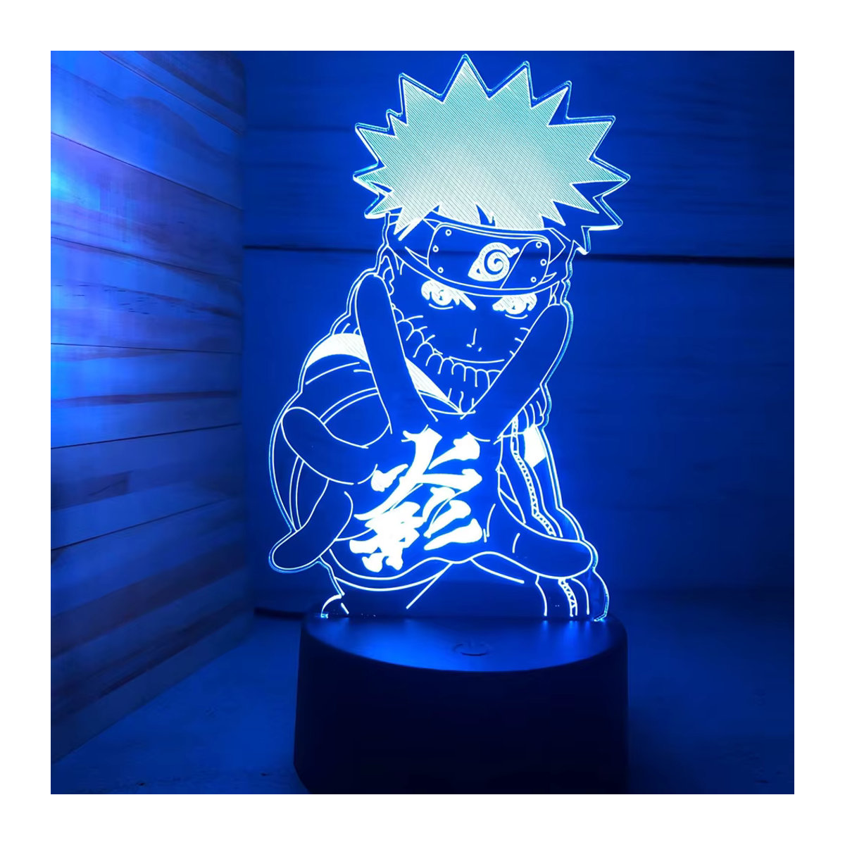 Bandai Anime Naruto LED-Nachtlicht 3D Dekolampe mit 16 Farben für Kinderzimmer - Bild 2