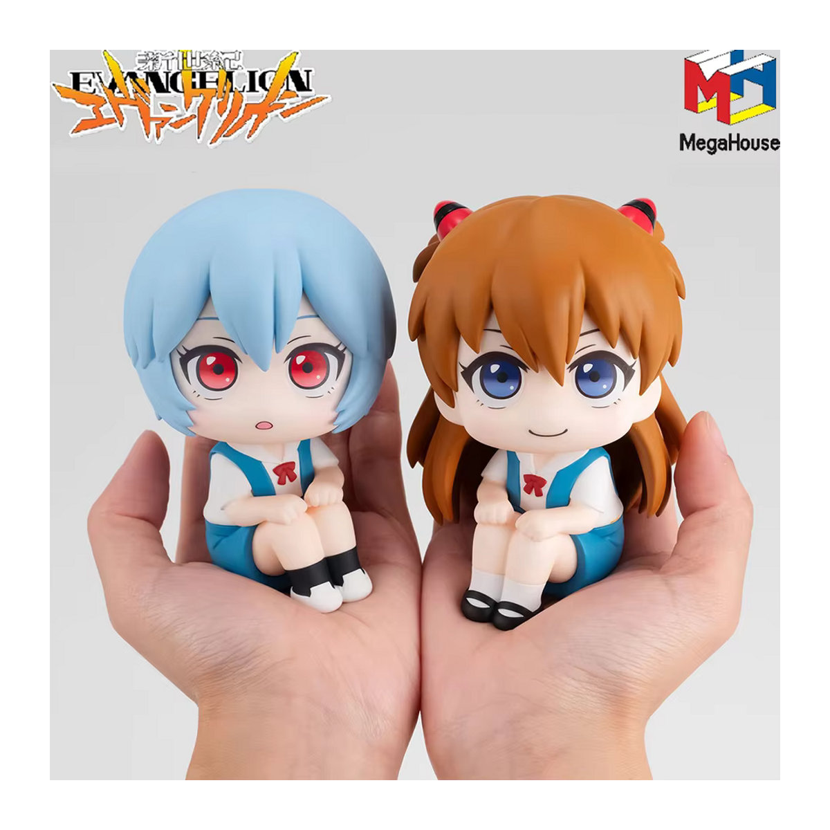 Bandai Anime Neon Genesis Evangelion Figuren Rei Ayanami und Asuka Langley Soryu als PVC-Modell Sammlerstücke, mehrfarbig, Höhe: 10 cm - Bild 2