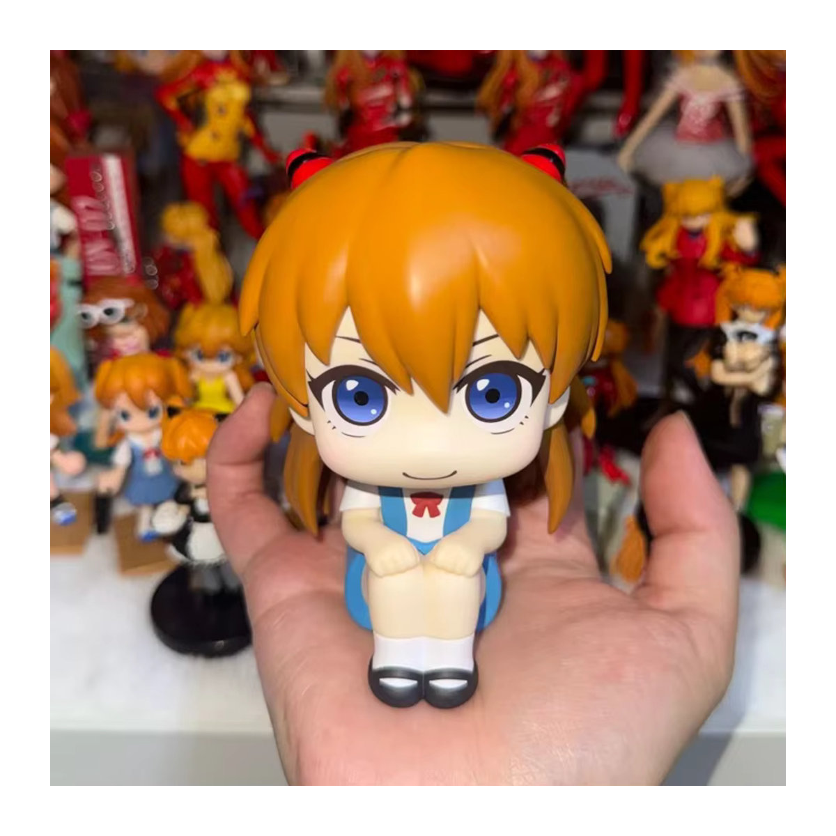 Bandai Anime Neon Genesis Evangelion Figuren Rei Ayanami und Asuka Langley Soryu als PVC-Modell Sammlerstücke, mehrfarbig, Höhe: 10 cm - Bild 4