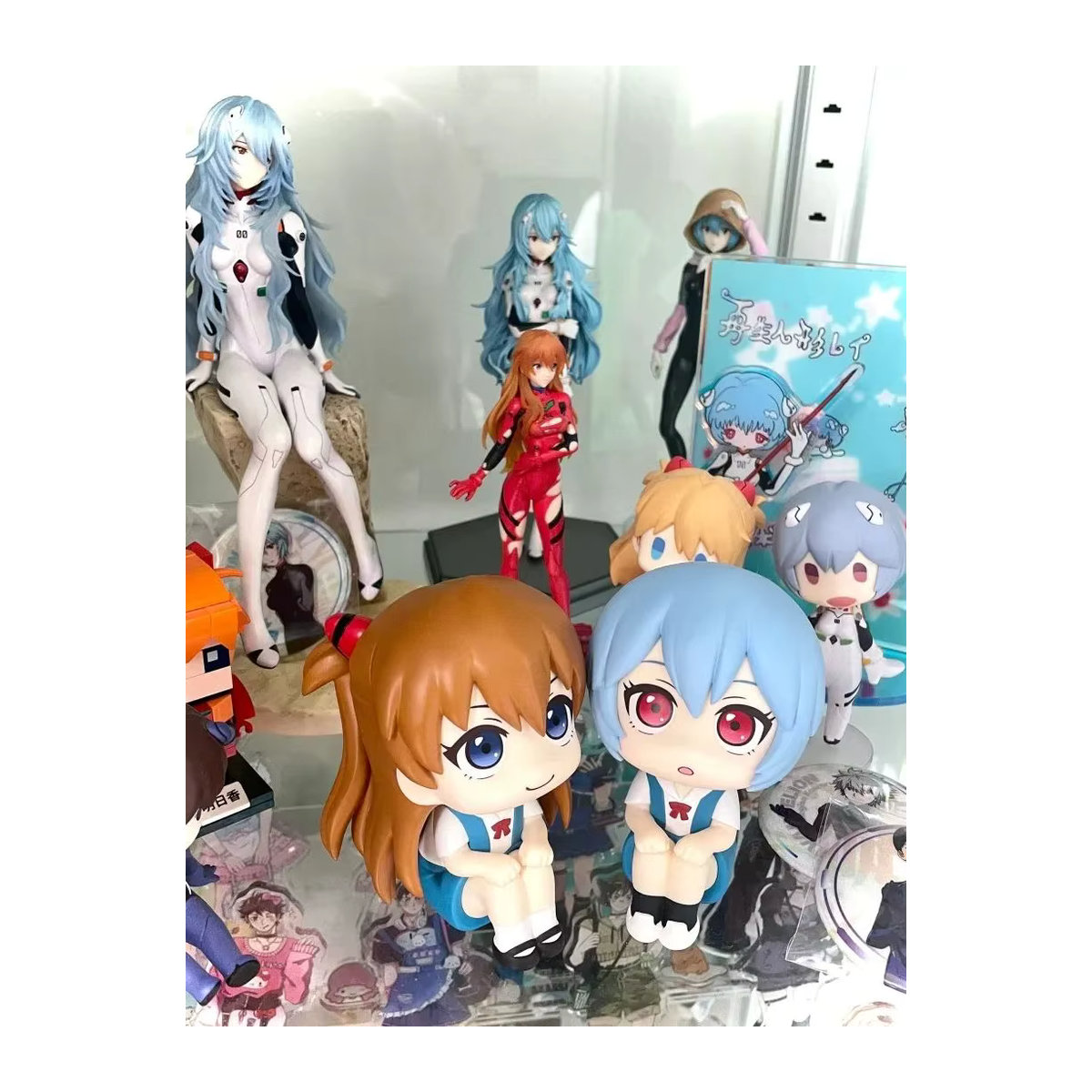 Bandai Anime Neon Genesis Evangelion Figuren Rei Ayanami und Asuka Langley Soryu als PVC-Modell Sammlerstücke, mehrfarbig, Höhe: 10 cm - Bild 7