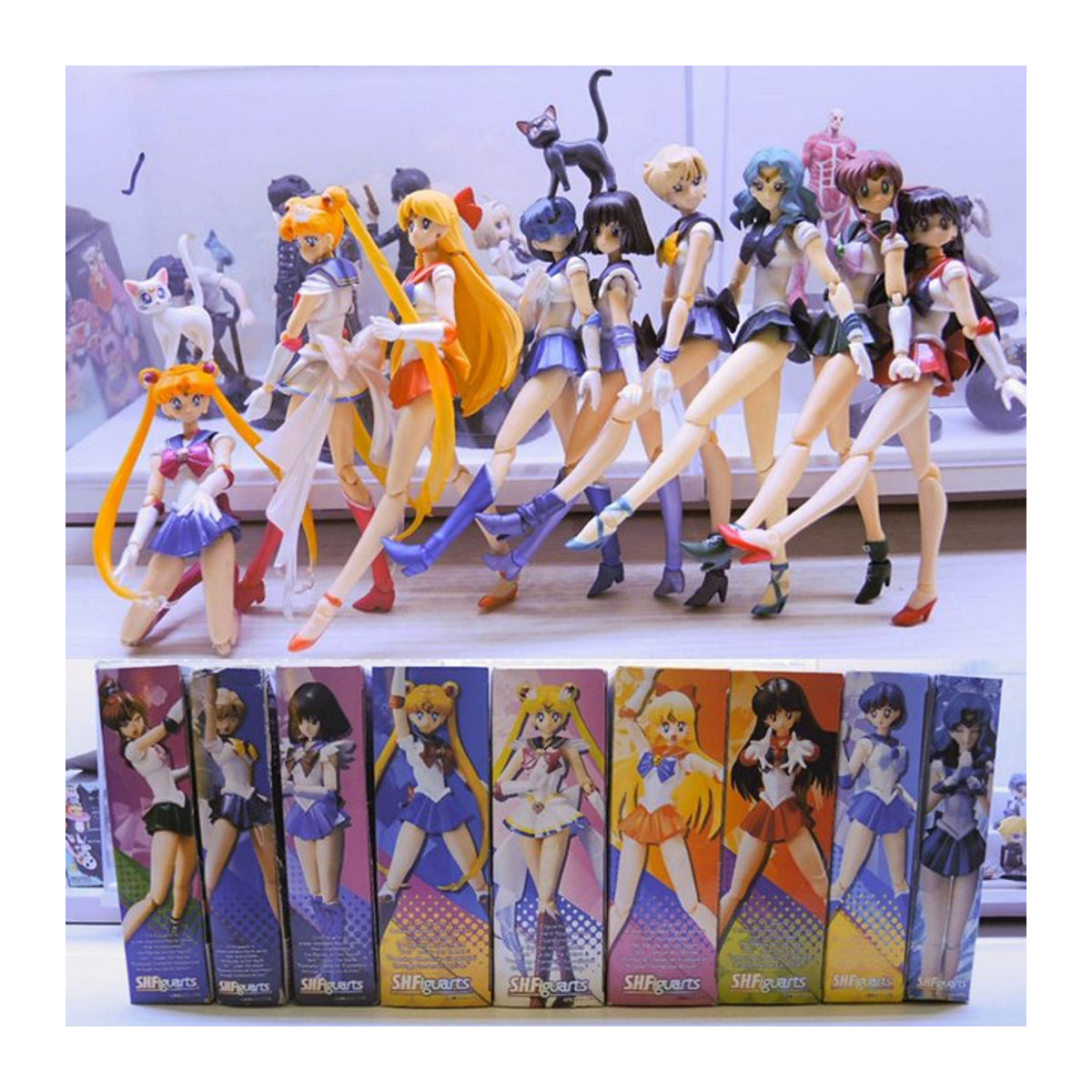 Bandai Anime Sailor Moon Action Figure PVC Modell Puppe für Kinder, mehrfarbig - Bild 1