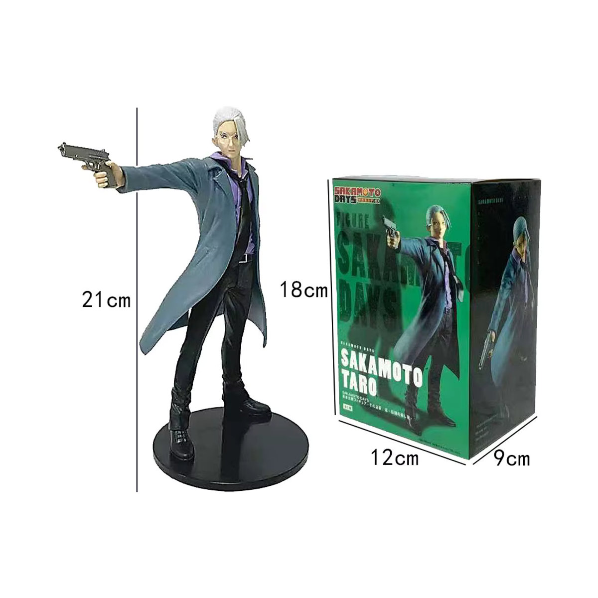 Bandai Anime Sakamoto Days Actionfiguren Taro Sakamoto und Shin Asakura PVC-Modell Schreibtisch-Dekoration, mehrfarbig, Höhe: 21-23 cm - Bild 4