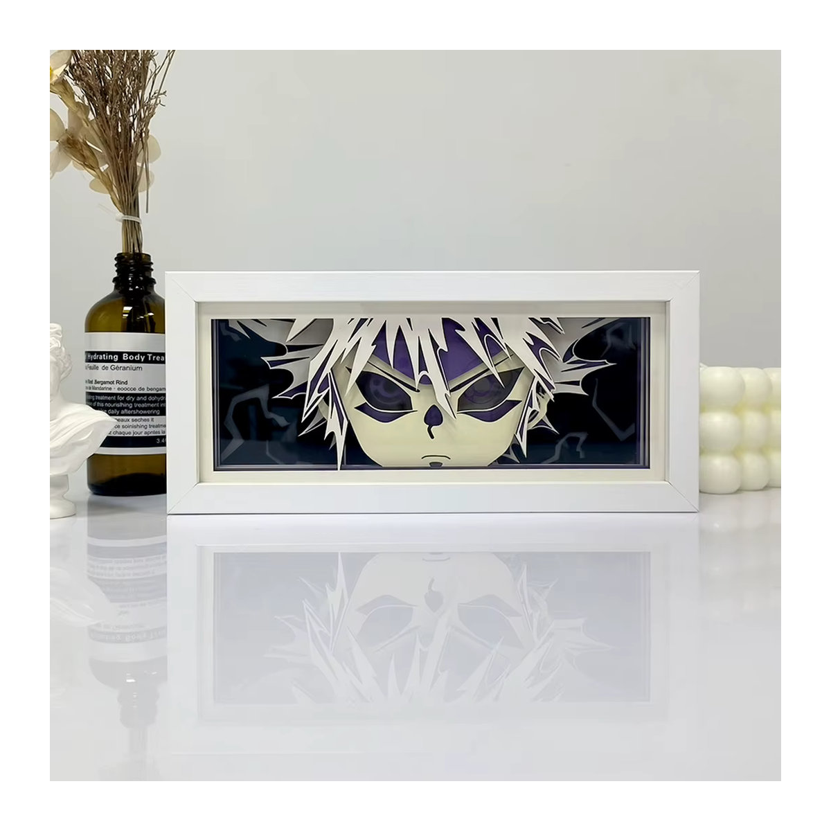 Bandai Anime-Serie Nachttischlampe mit Papierschnitt-Effekt und Fernbedienung in Bunt und Blau - Bild 2