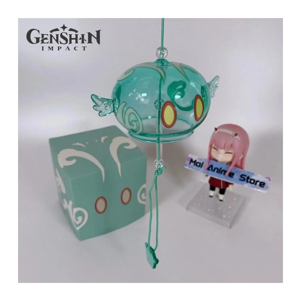 Bandai Anime Slime Glas-Windspiel als hängender Deko-Anhänger in Blau und Grün - Bild 1