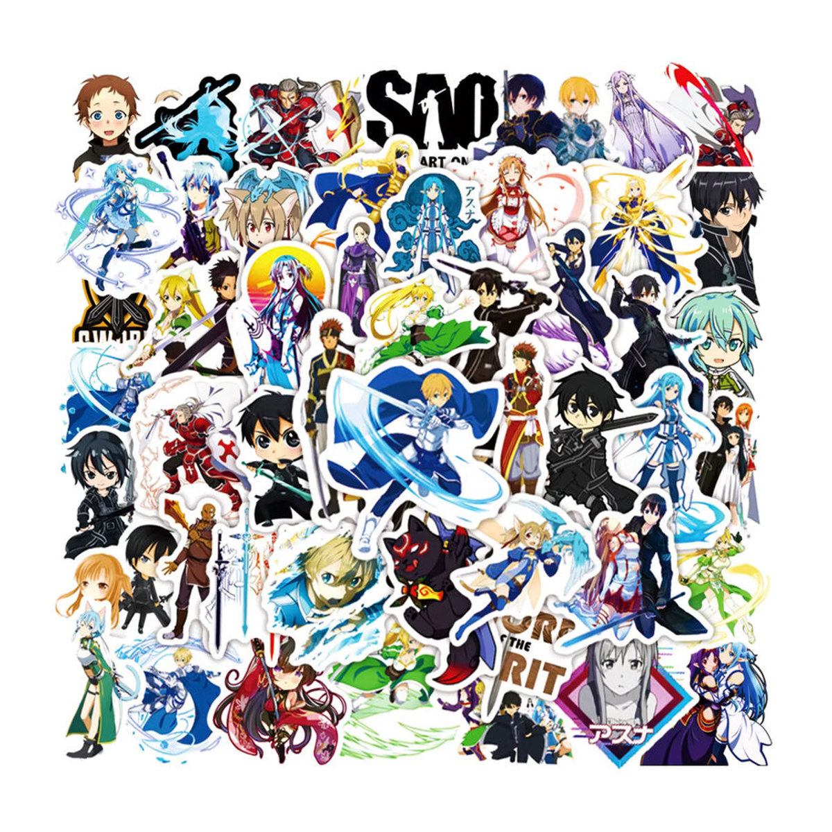 Bandai Anime Sword Art Online Aufkleber Set, mehrfarbig, Dekoration für Laptop und Trinkflaschen - Bild 2