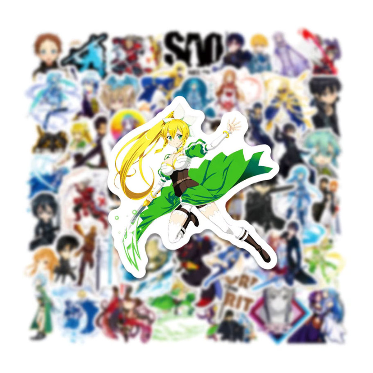 Bandai Anime Sword Art Online Aufkleber Set, mehrfarbig, Dekoration für Laptop und Trinkflaschen - Bild 3