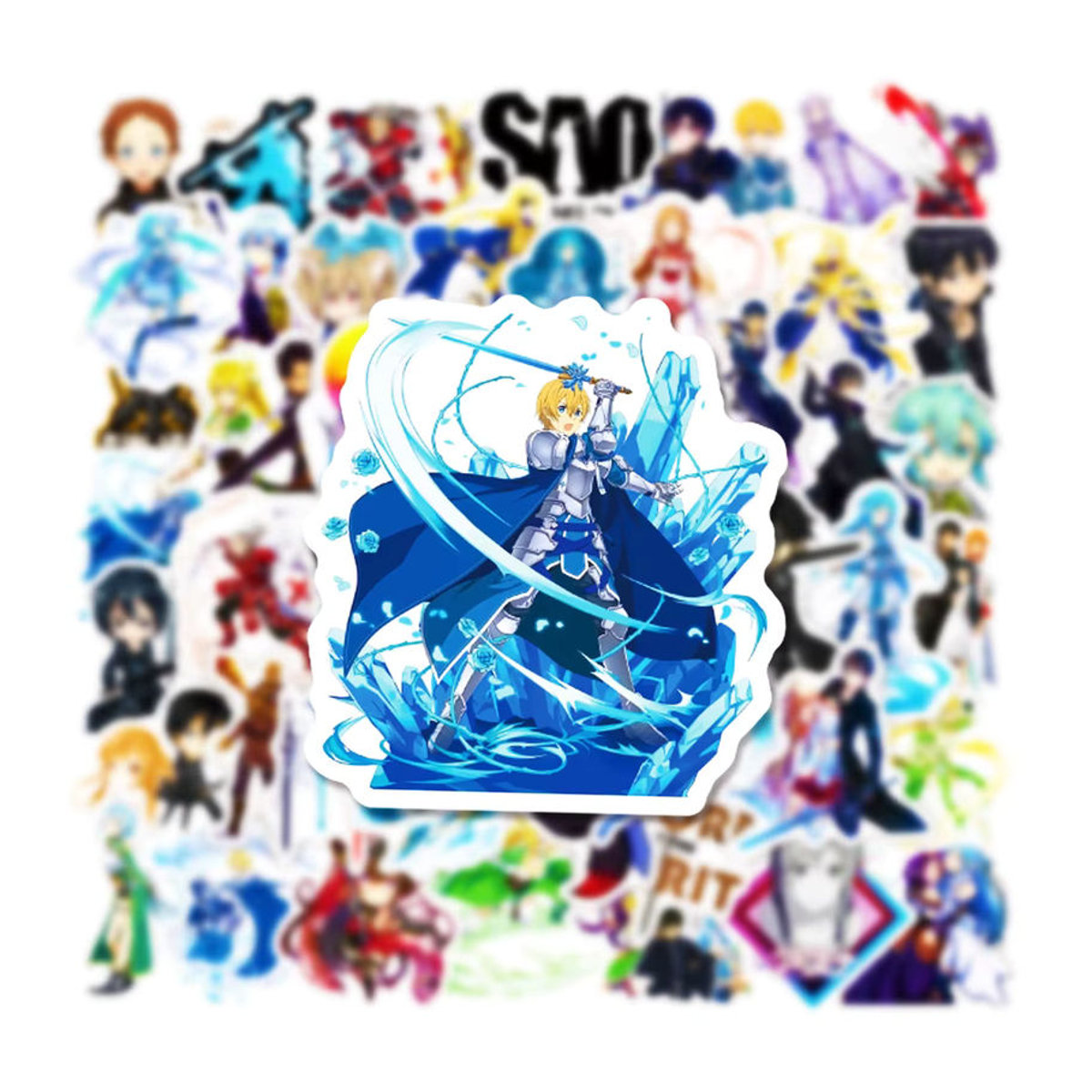 Bandai Anime Sword Art Online Aufkleber Set, mehrfarbig, Dekoration für Laptop und Trinkflaschen - Bild 4