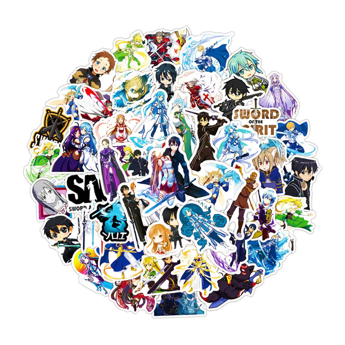 Bandai Anime Sword Art Online Aufkleber Set, mehrfarbig, Dekoration für Laptop und Trinkflaschen - Bild 5