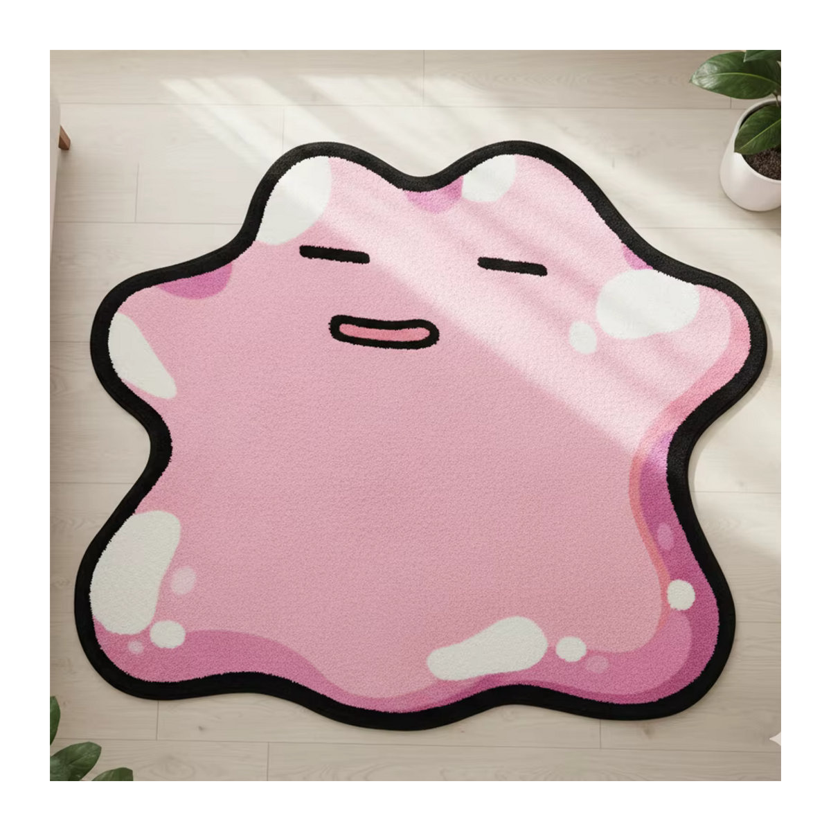 Bandai Anime Teppich Blastoise und Ditto in Rosa aus weichem Polyester als dekorative Spielmatte und Fußmatte - Bild 2