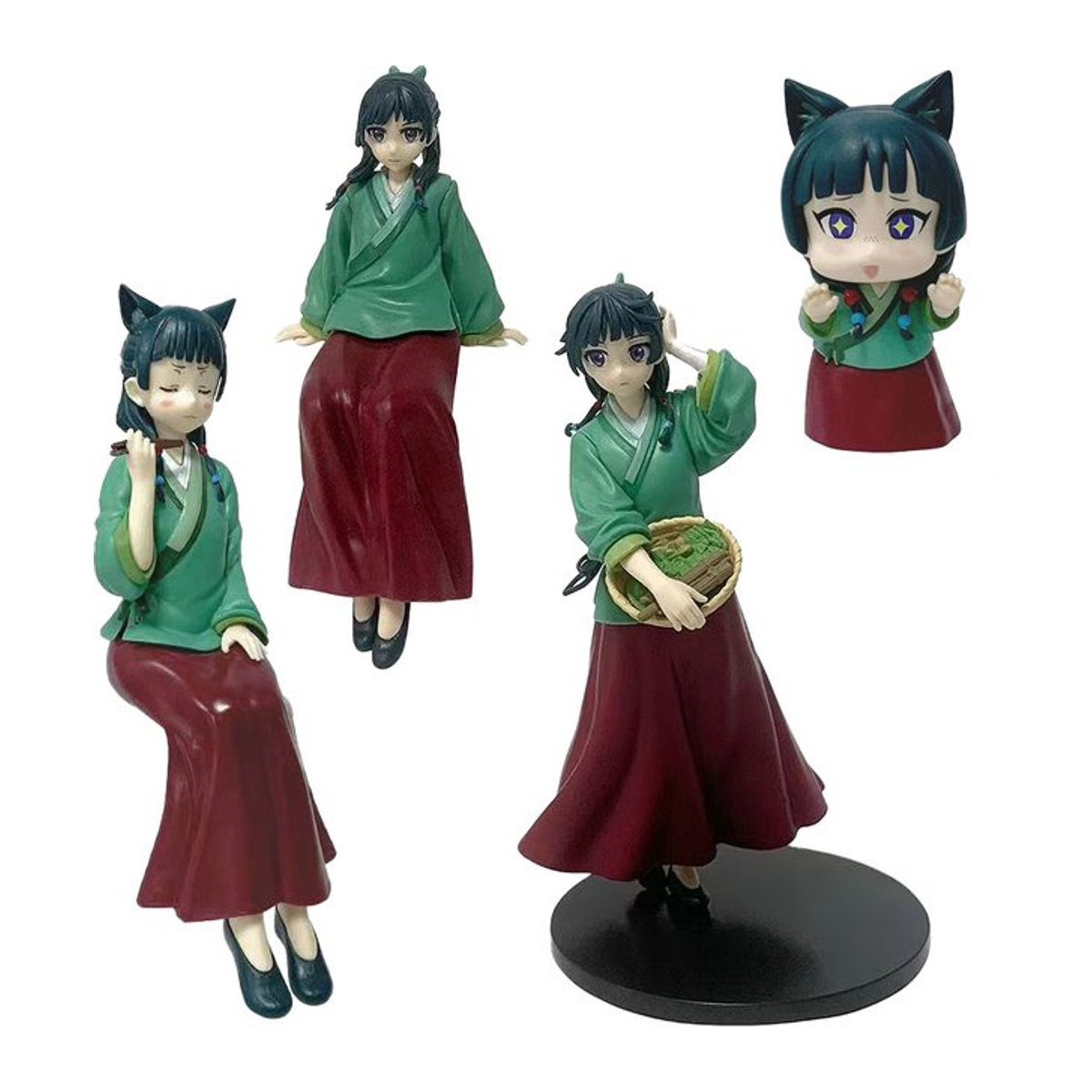 Bandai Anime The Apothecary Diaries Maomao Noodle Stopper Figur in der niedlichen Katzenohr-Version, mehrfarbige PVC-Sammelfigur - Bild 1