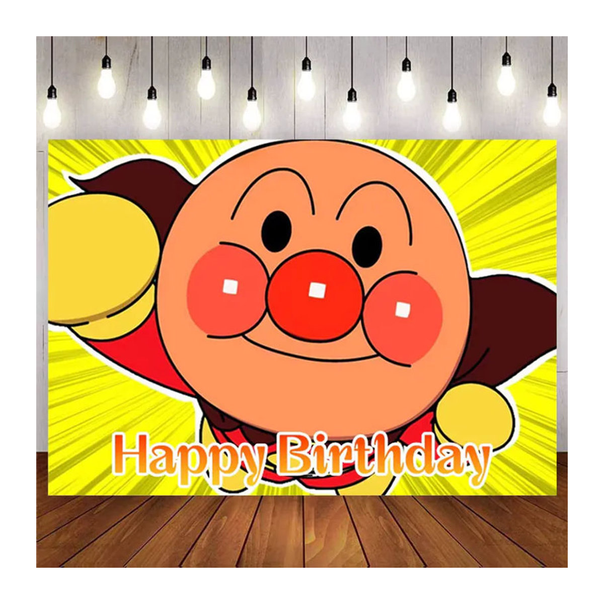 Bandai Anpanman Geburtstag Banner mit Süßbrot-Thema für Kinder, mehrfarbig, rechteckig - Bild 5