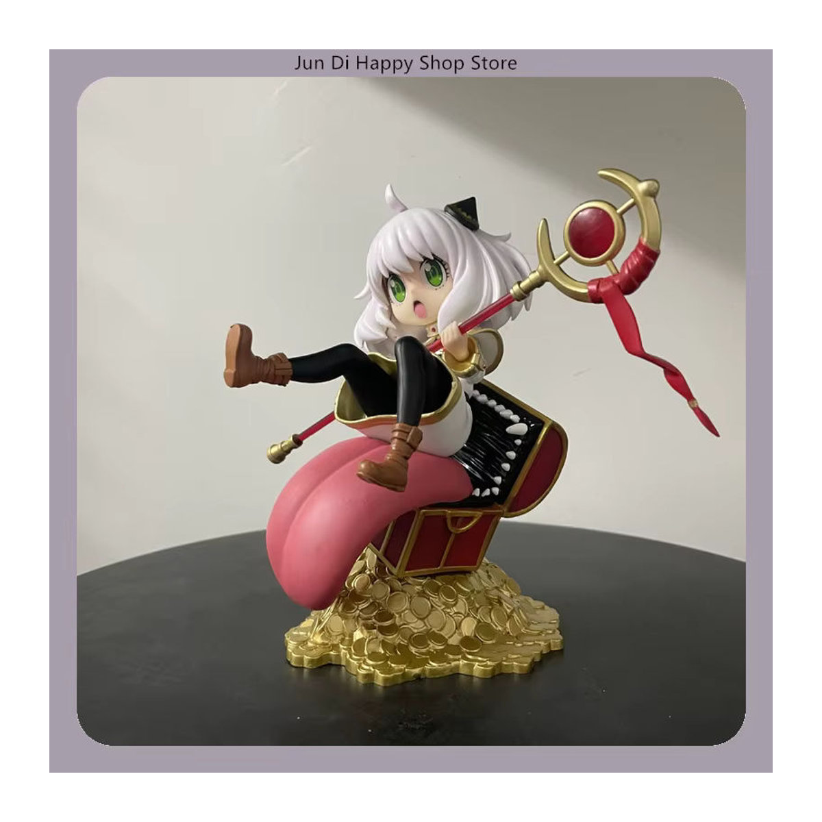 Bandai Anya Forger Cosplay Anime-Figur als Frieren Modellstatue aus Kunststoff, mehrfarbig, Höhe: 19 cm - Bild 2