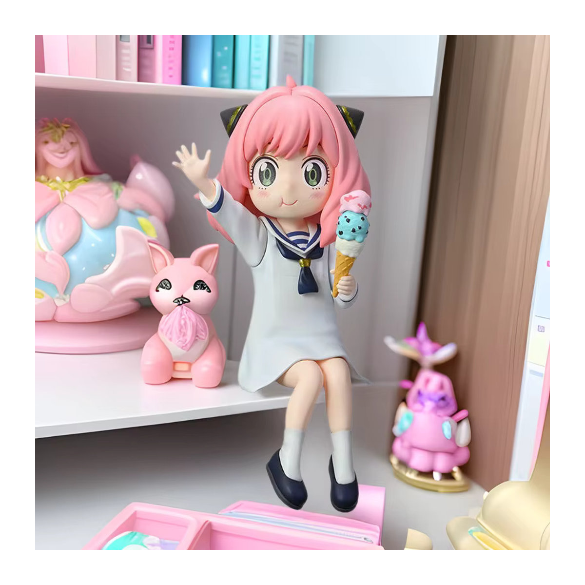 Bandai Anya Forger Spy x Family Anime Figur aus Kunststoff, mehrfarbig, stehendes Sammlermodell - Bild 5