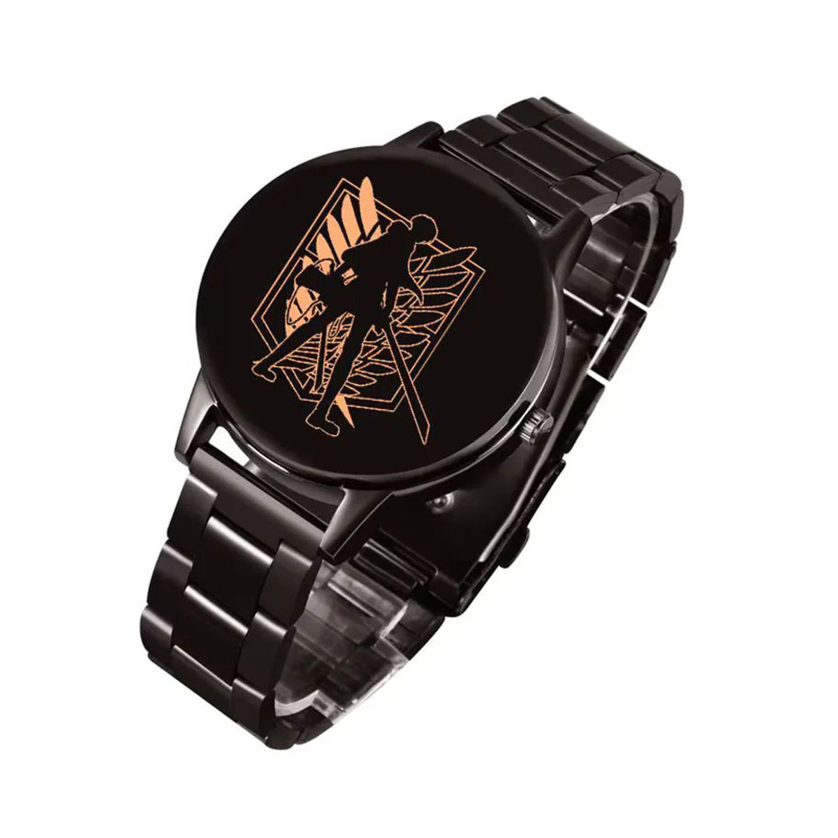 Bandai Attack on Titan Elektronische Armbanduhr mit Erwin Smith und Mikasa Ackerman Design in Schwarz - Bild 2