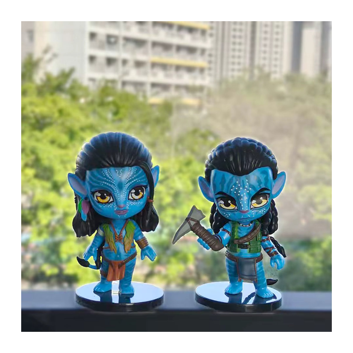 Bandai Avatar 2 Sammlerfiguren Neytiri und Jake Sully aus Kunststoff in Blau - Bild 4